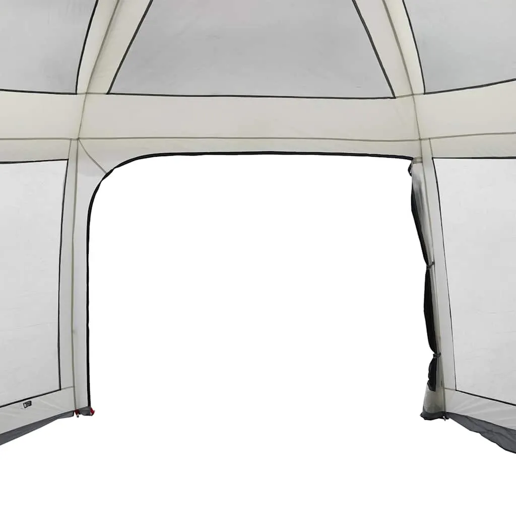 Wasserdichtes Poolzelt 618x532x246 cm Grau mit Abnehmbarem Überzelt