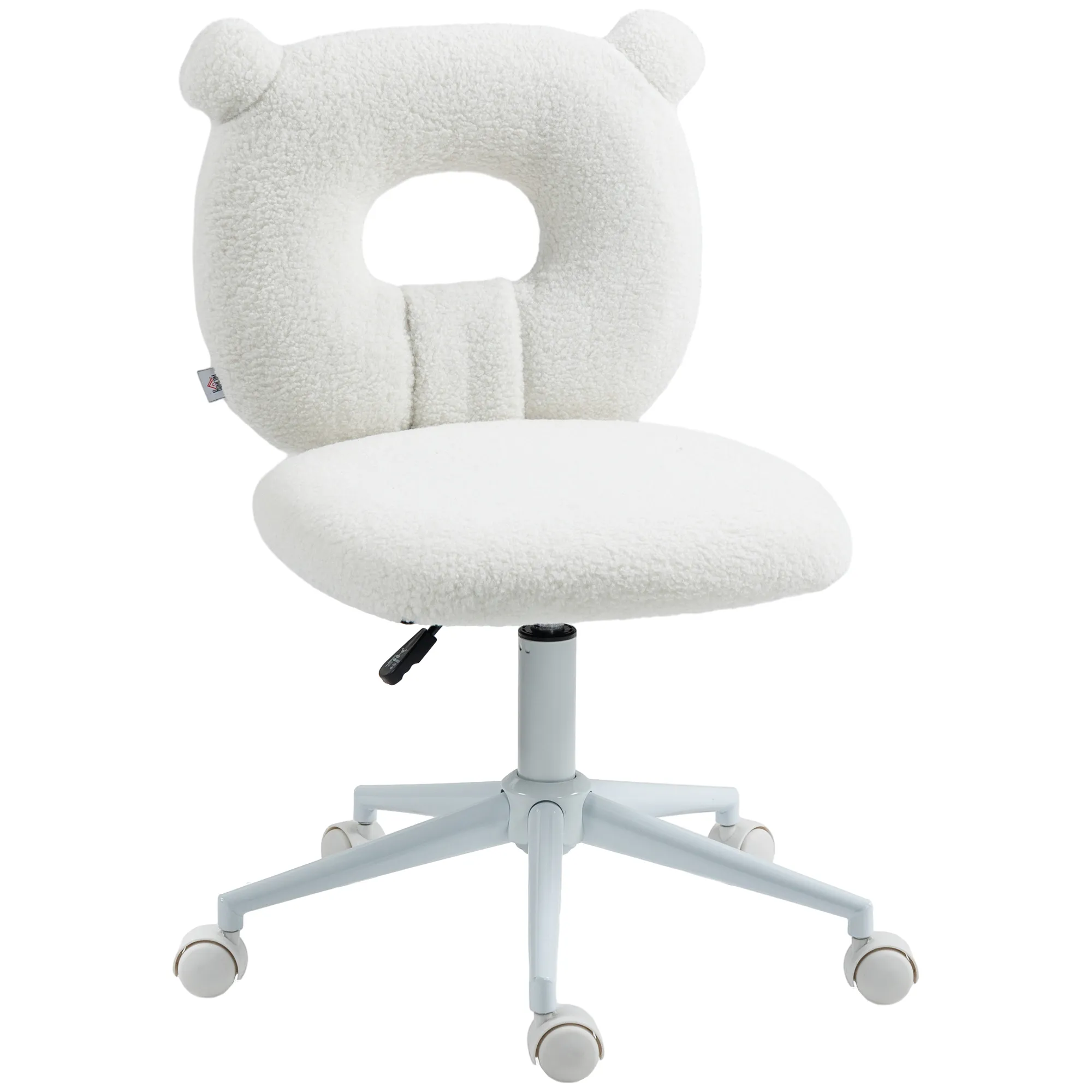 Bürostuhl mit verstellbarer Höhe, Weiß, 50B x 56T x 80-90H cm