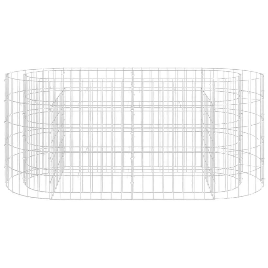 Gabionen-Hochbeet 120x50x50 cm Silber verzinktes Eisen