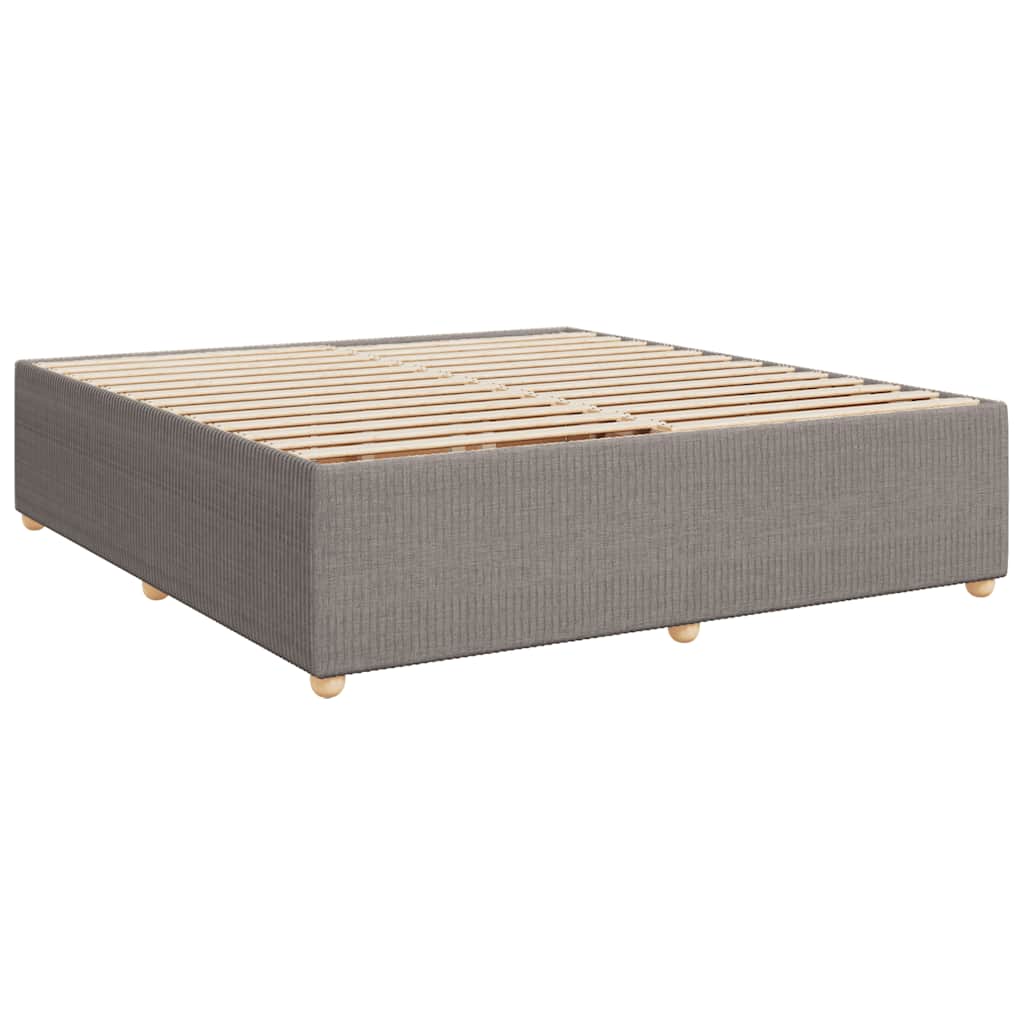 Boxspringbett Taupe 180x200 cm mit LED-Lichtern und Topper
