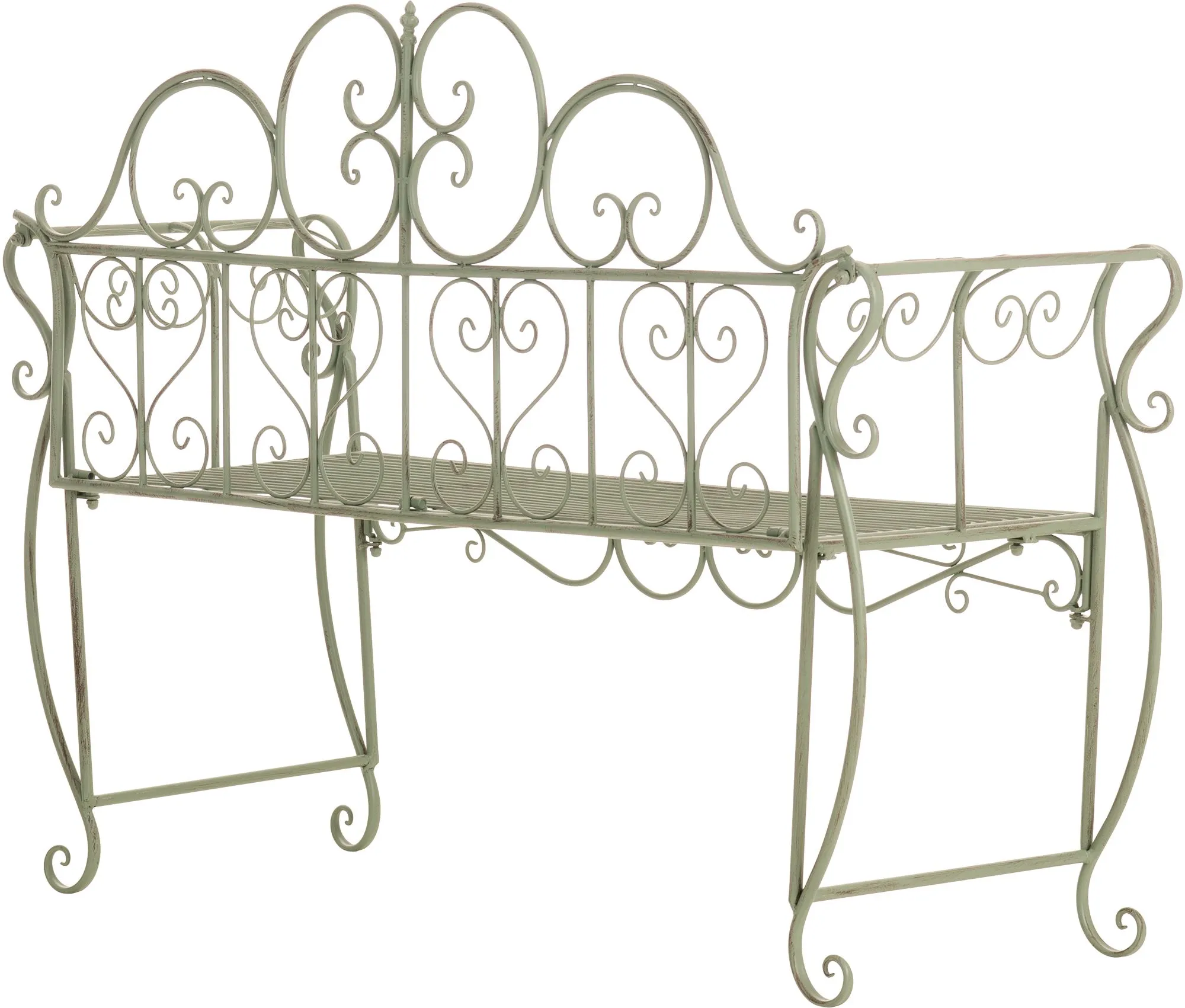 Gartenbank Minna 128x46x94 cm antik-grün