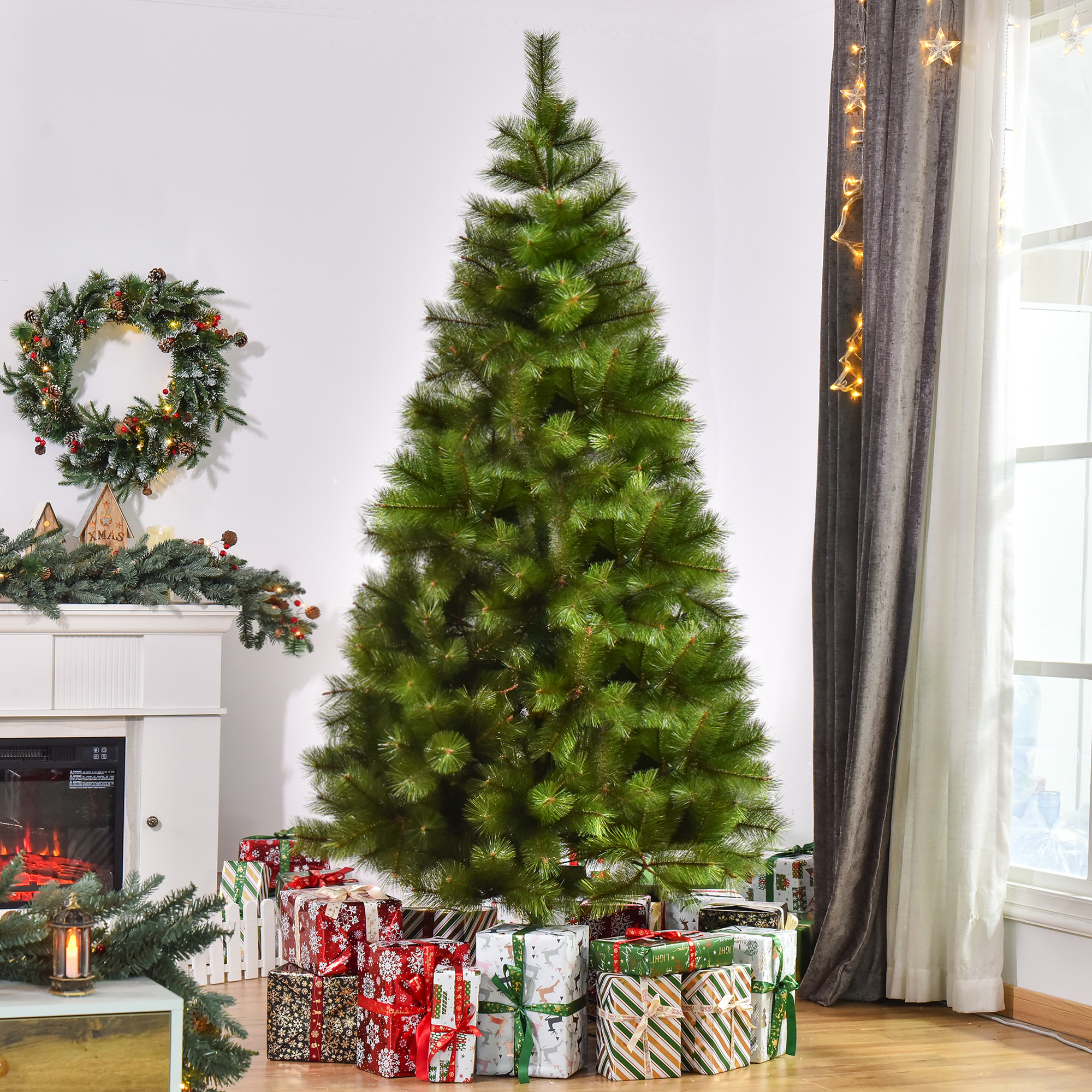 Weihnachtsbaum 2,1 m Grün mit 505 Zweigspitzen