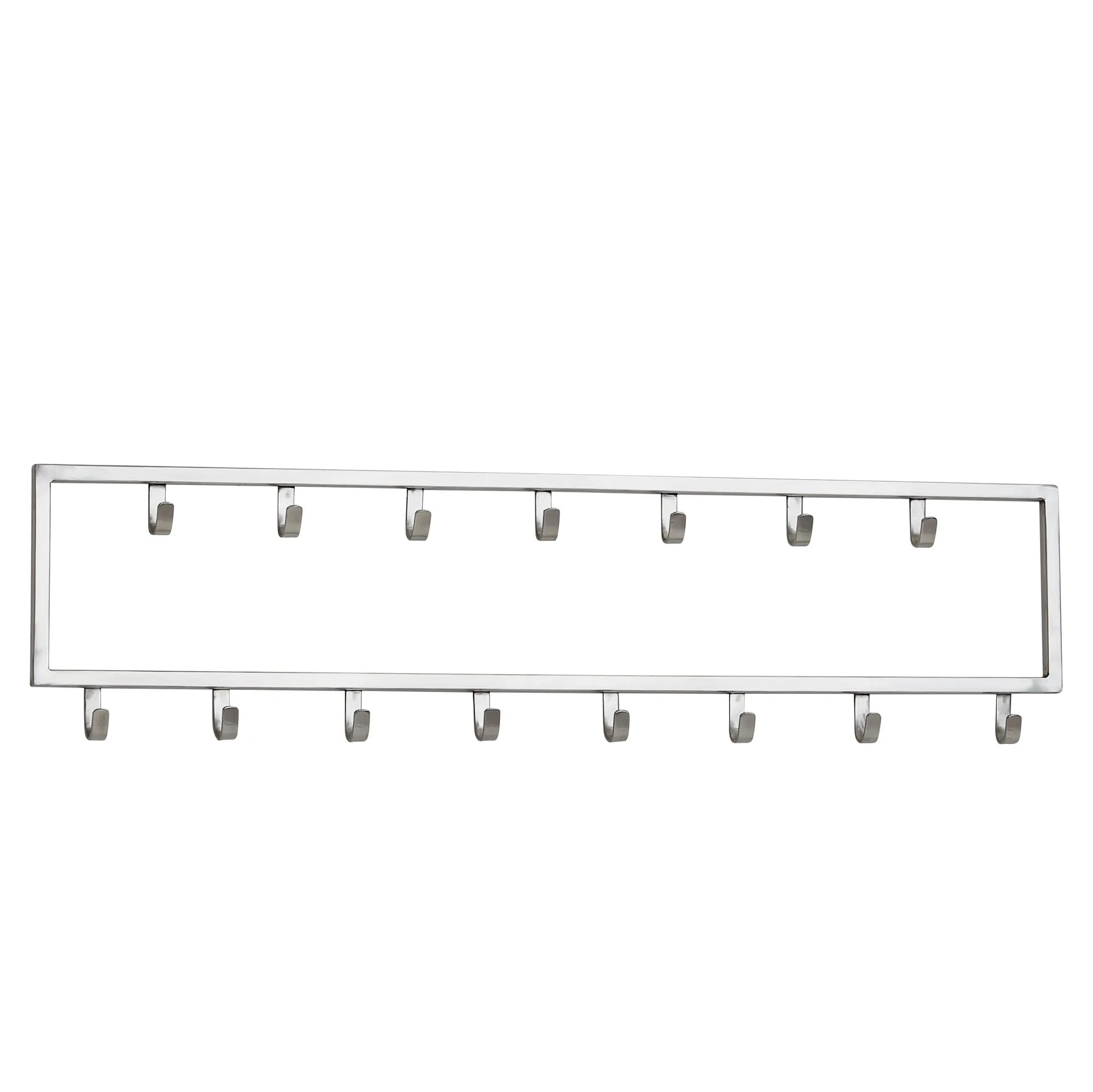 Wohnling Wandgarderobe Metall Silber 80x20x4 cm Design Flurgarderobe Stahl