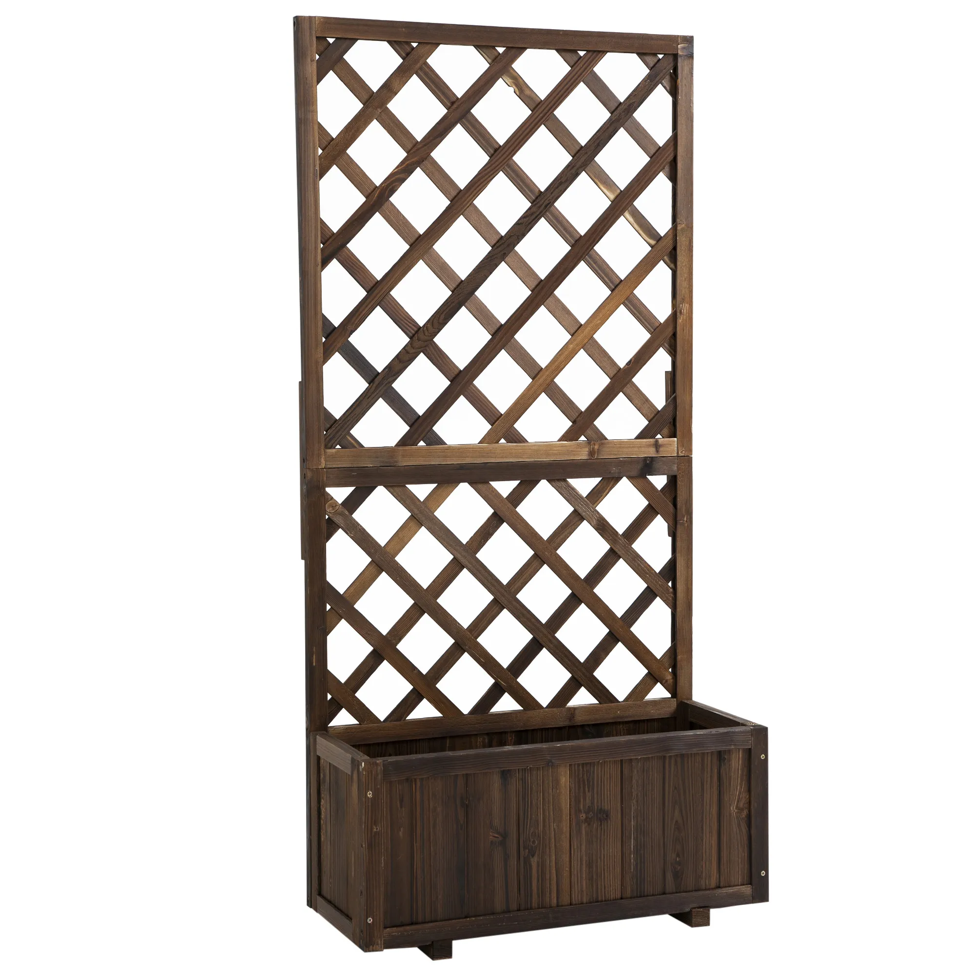 Rustikaler Blumenkasten 72,5L x 31,5B x 149,5H cm Braun