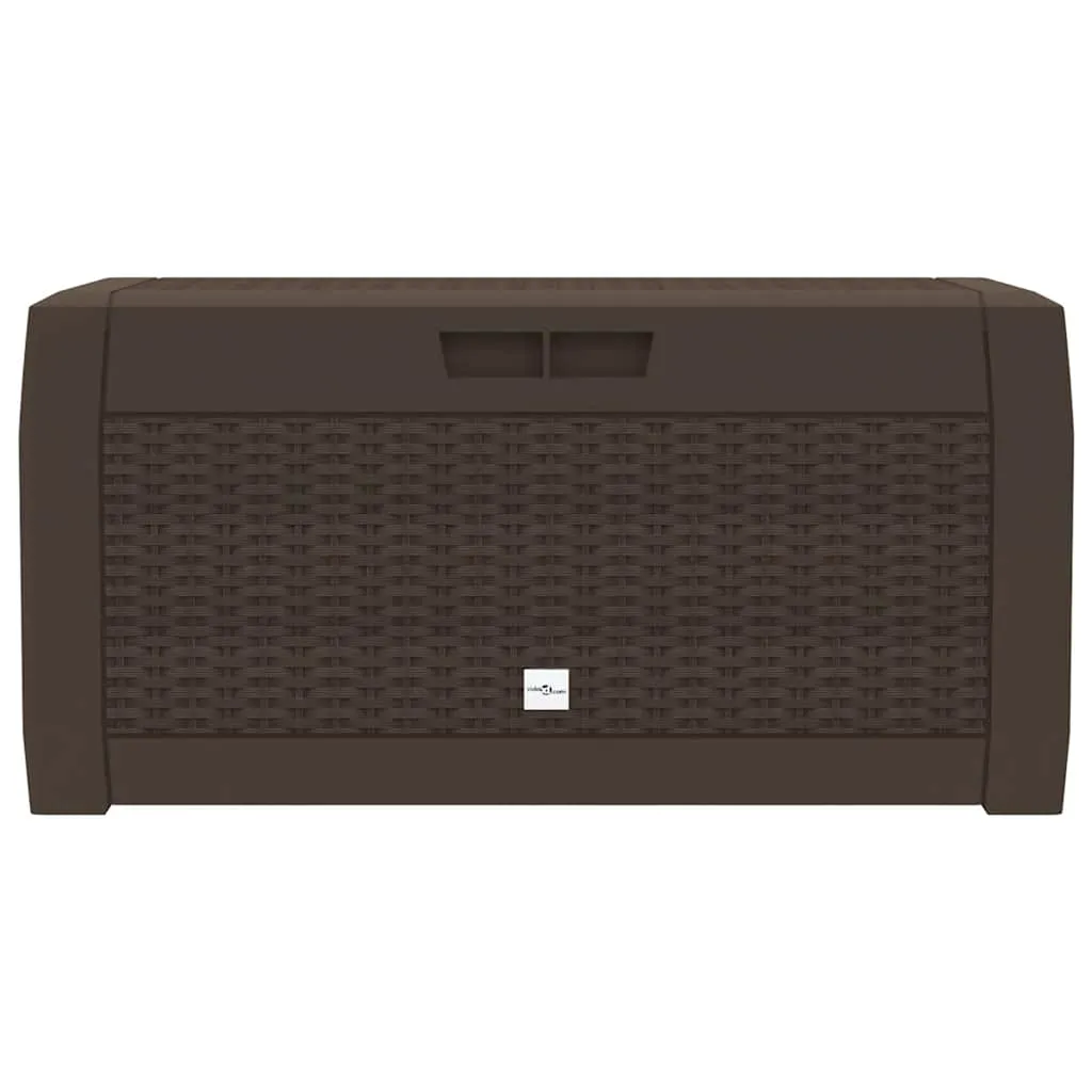 Gartentruhe Braun 119x48x60 cm Polypropylen