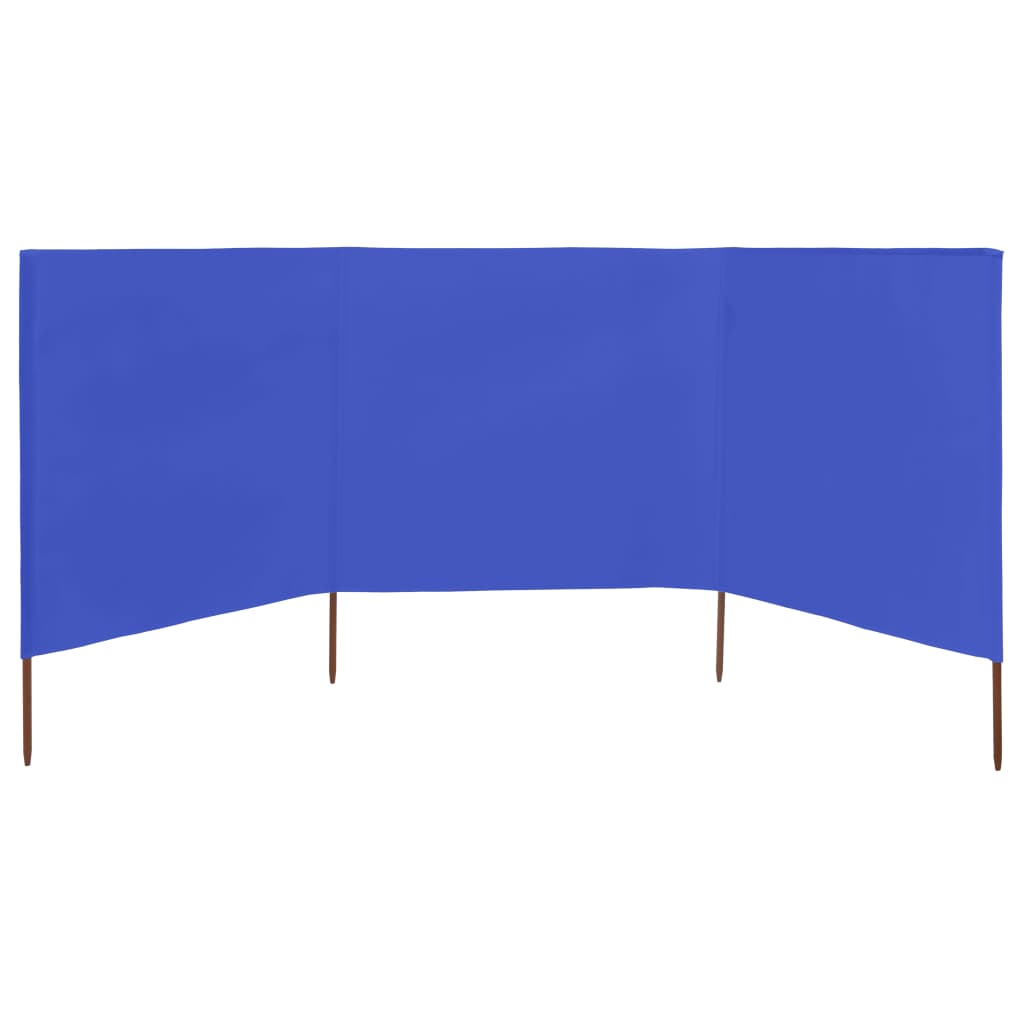 Faltbarer Windschutz 400 x 80 cm in Azurblau
