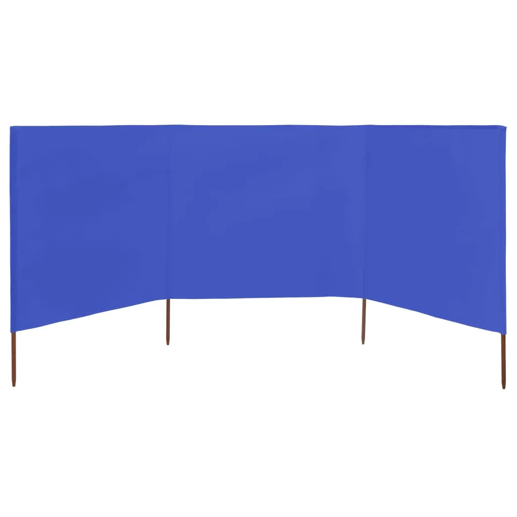 Faltbarer Windschutz 400 x 80 cm in Azurblau