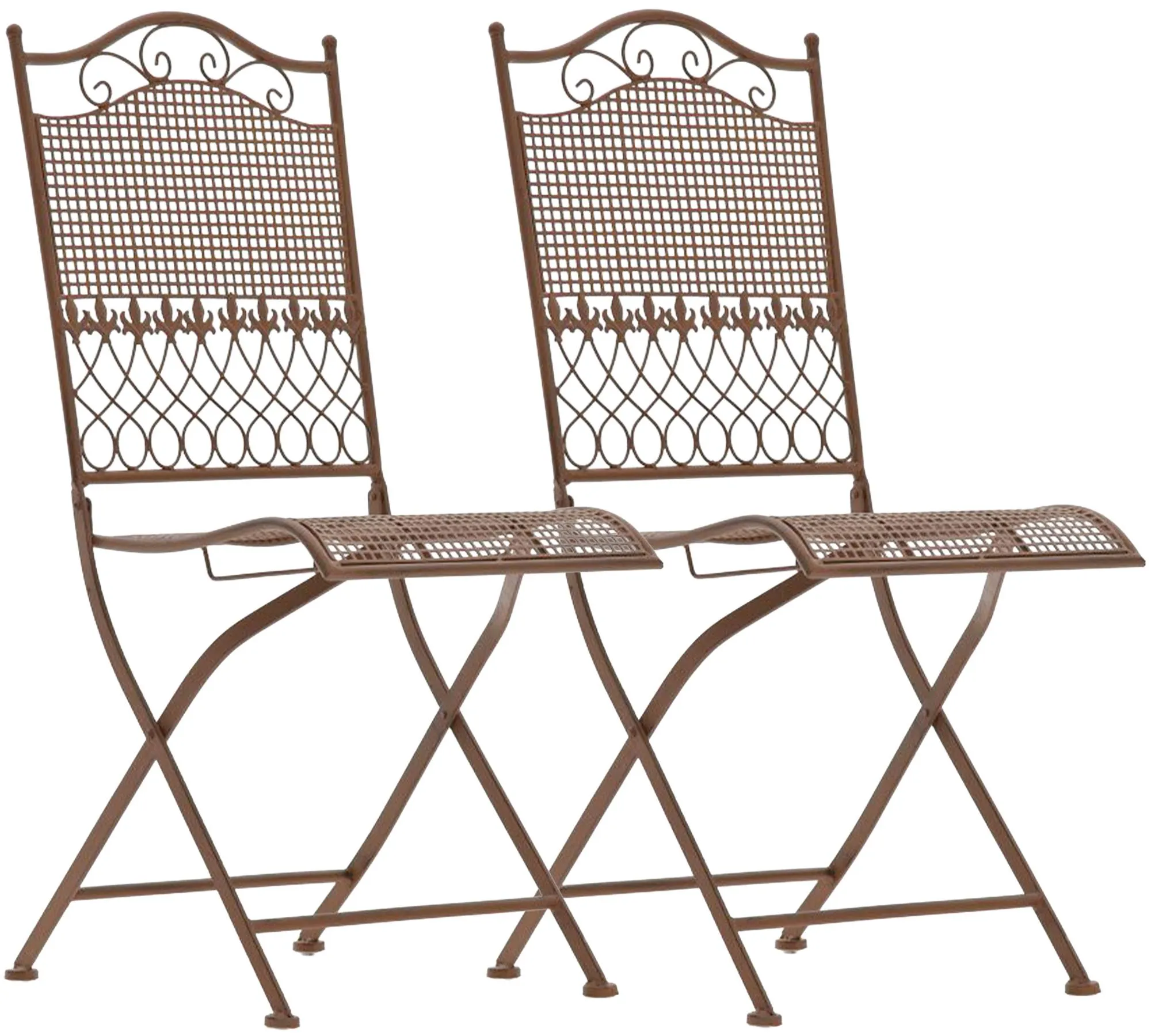 Gartenstühle Kiran 2er Set 91x41x50 cm antik braun