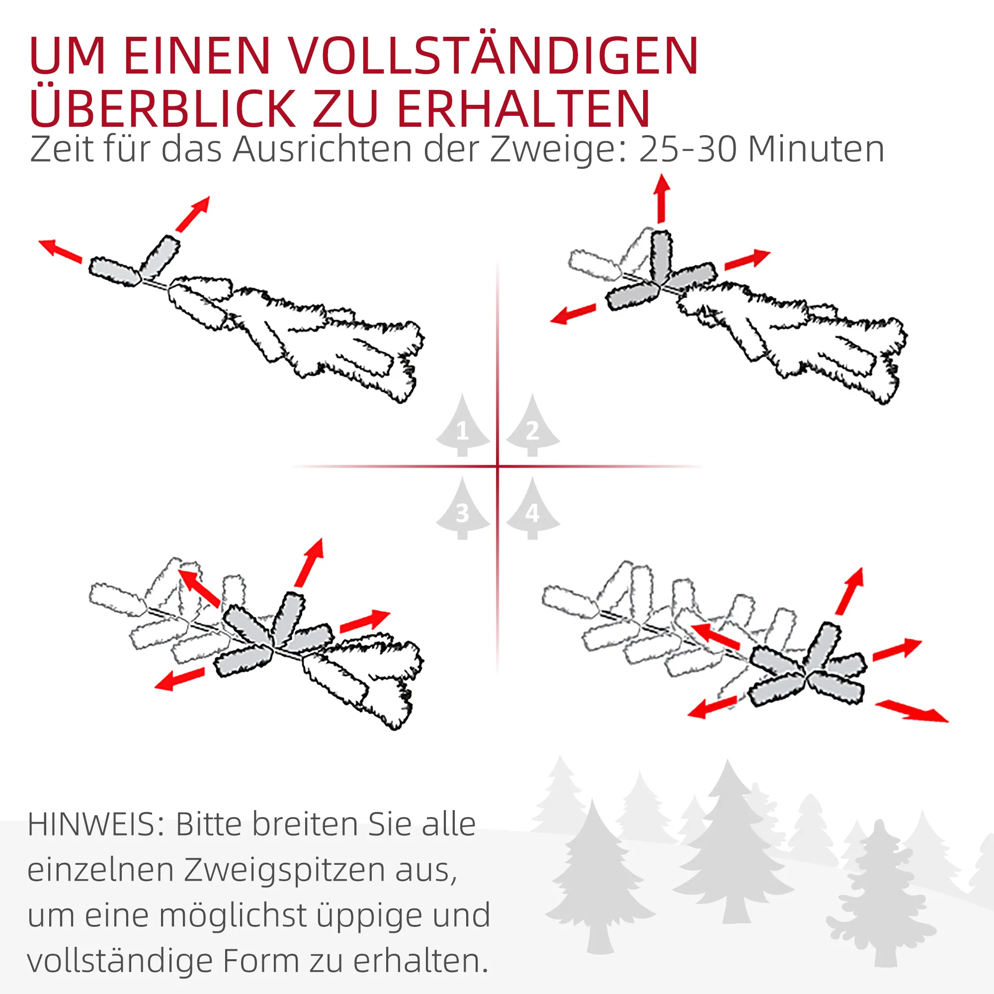 Künstlicher Weihnachtsbaum mit Kunstschnee & Zapfen, 180 cm, Grün