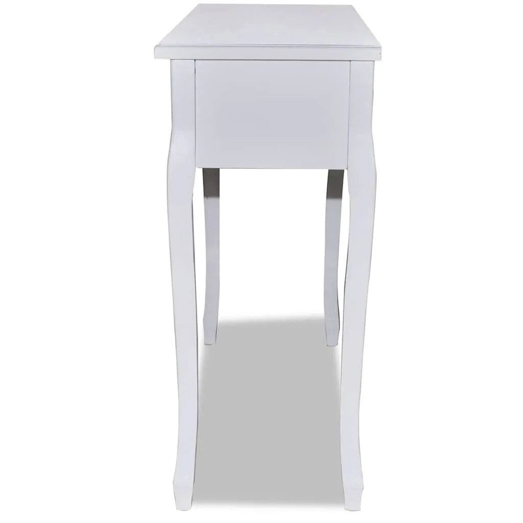 Konsolentisch Weiß 100 x 35 x 78 cm mit 3 Schubfächern