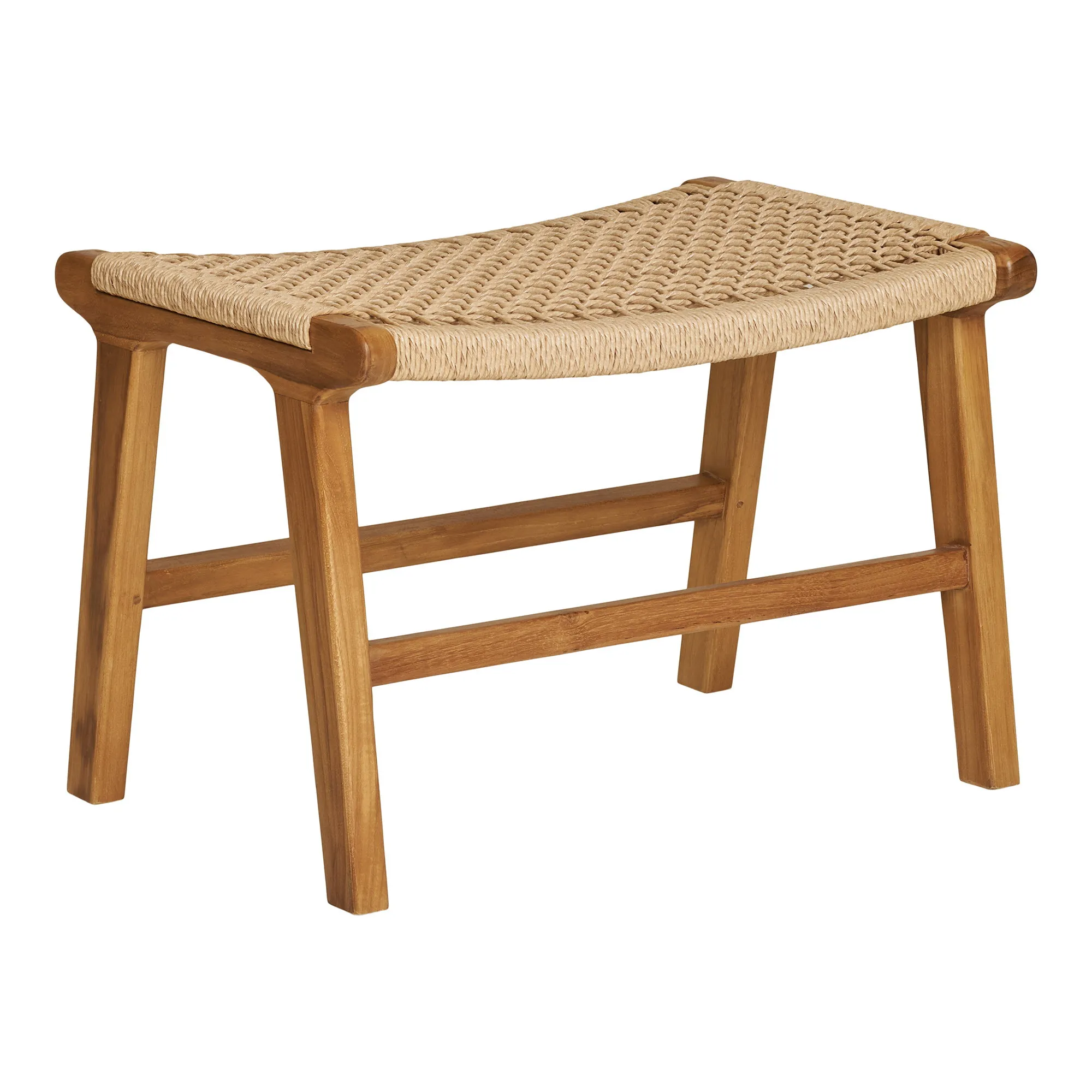 tinkaro Fußhocker Teak 60 x 40 x 42 cm Natur