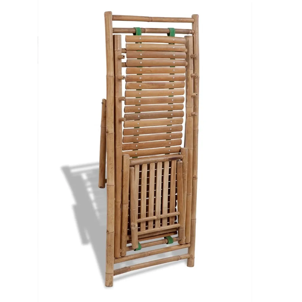 Liegestuhl aus Massivholz 152x59x80 cm in Naturfarbe, 4-fach verstellbar