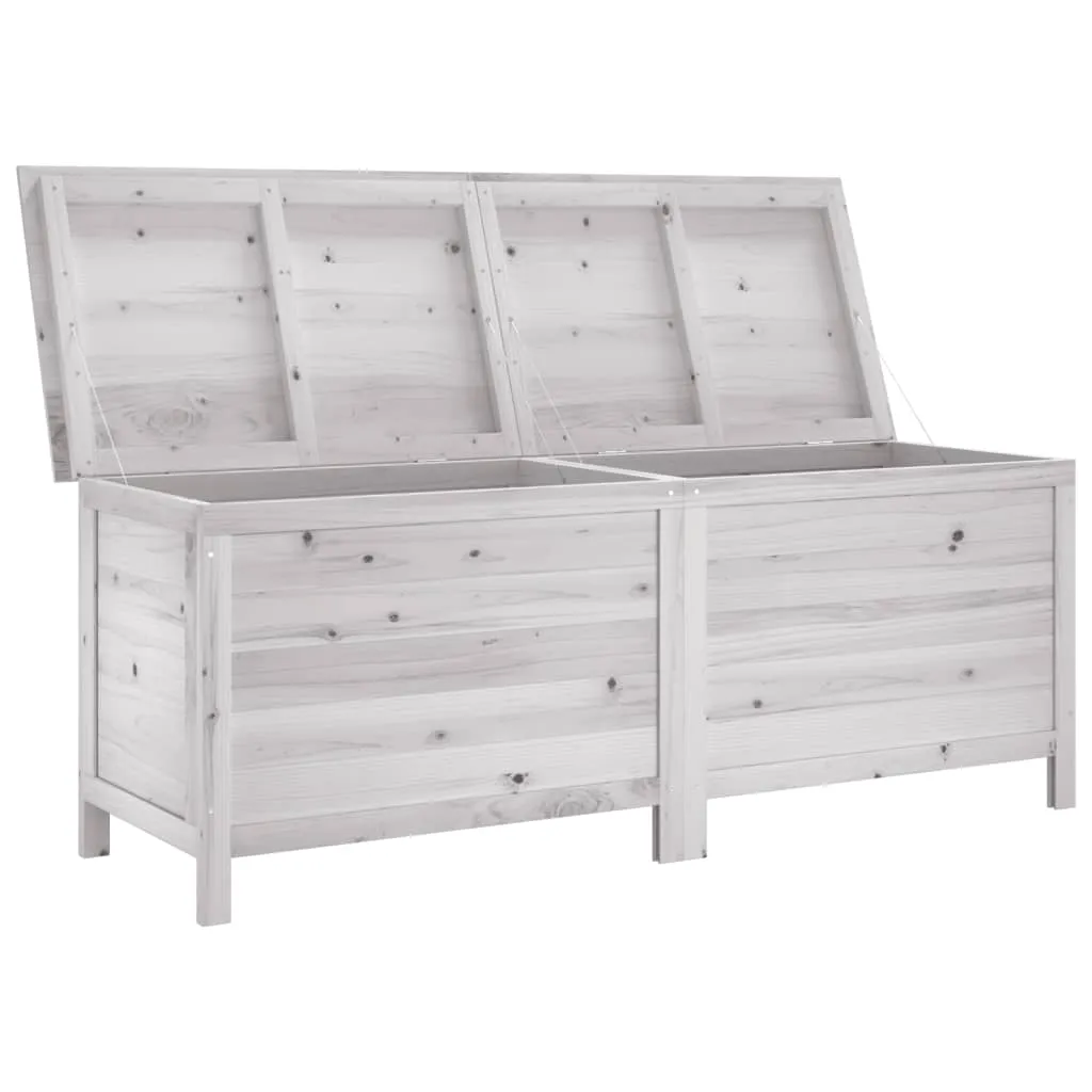Gartenbox aus massivem Tannenholz 150 x 50 x 56,5 cm, Weiß