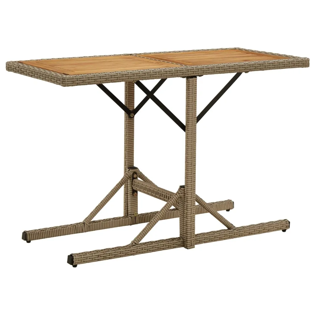 Gartentisch Echtholz 110 x 53 x 72 cm Beige