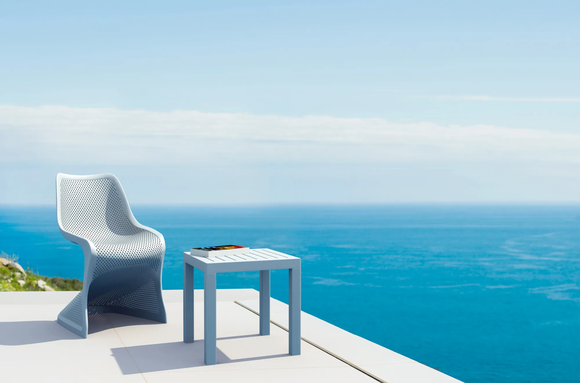 Beistelltisch Ocean 45x45x45 cm grau