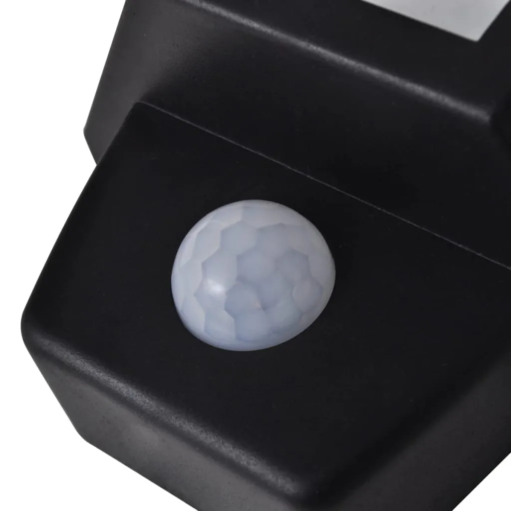 Solar-Wandleuchte Schwarz mit Bewegungssensor und 3 LEDs