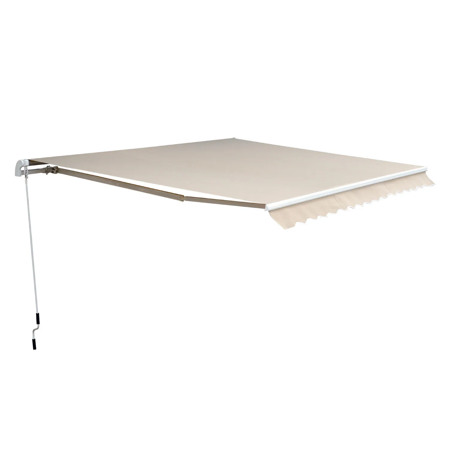 Gelenkarmmarkise 450x300 cm Beige für Balkon und Terrasse