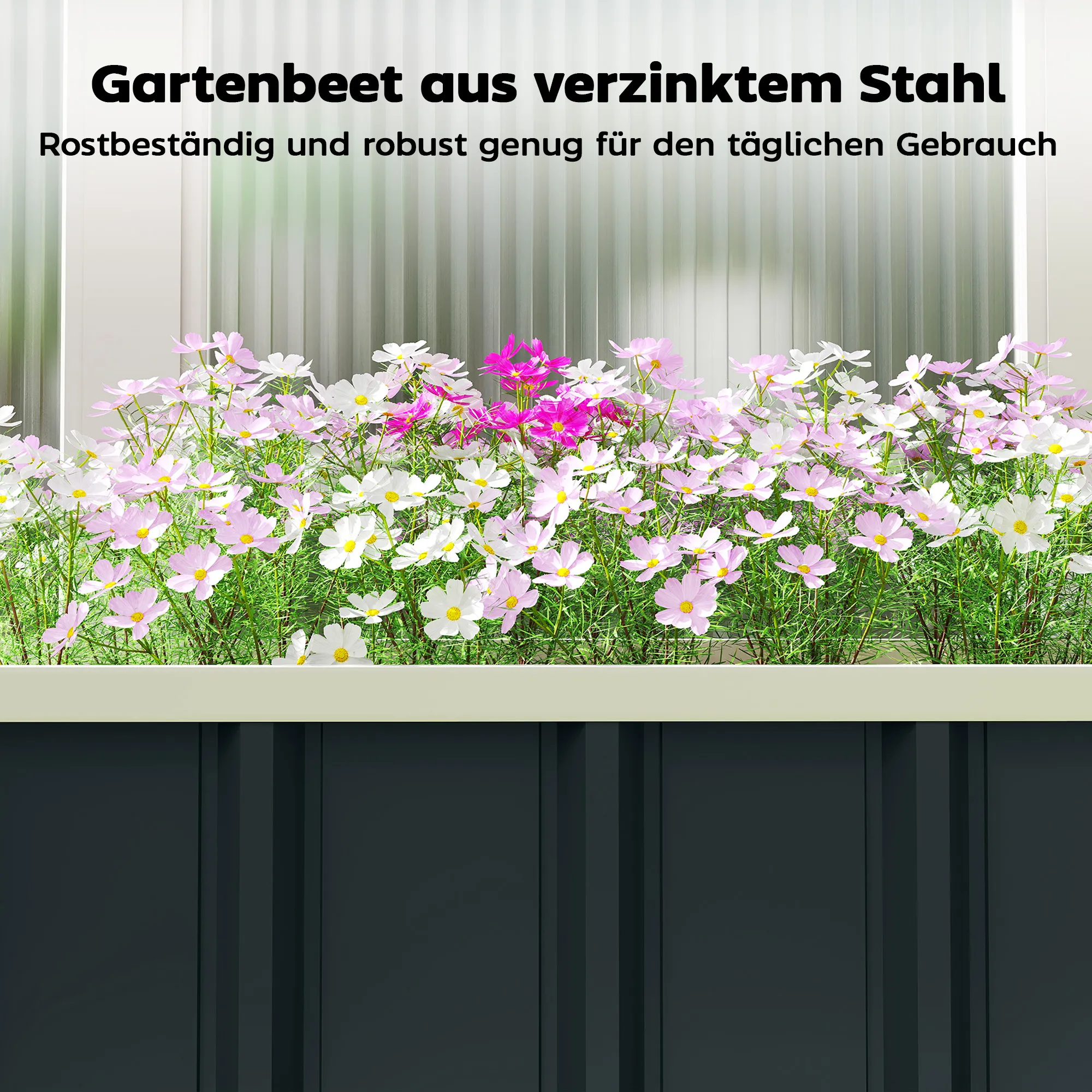 Hochbeet Dunkelgrau 136B x 52T x 31H cm