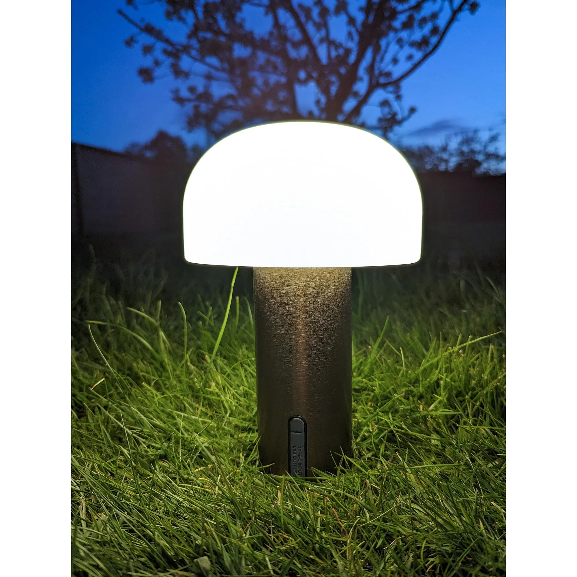tinkaro Soham LED Lampe wiederaufladbar 15 x 15 x 22 cm Weiß/Kupfer