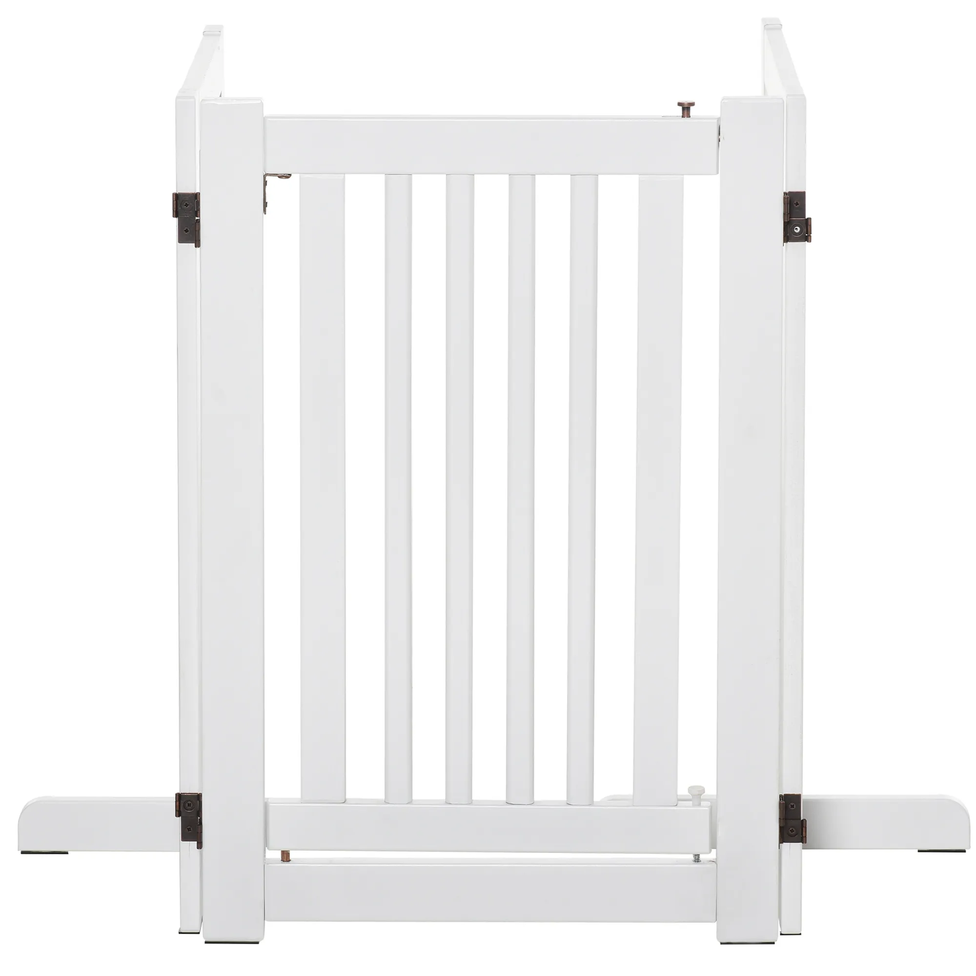 Hundegitter freistehend aus MDF, klappbar, 155 x 76 cm, Weiß