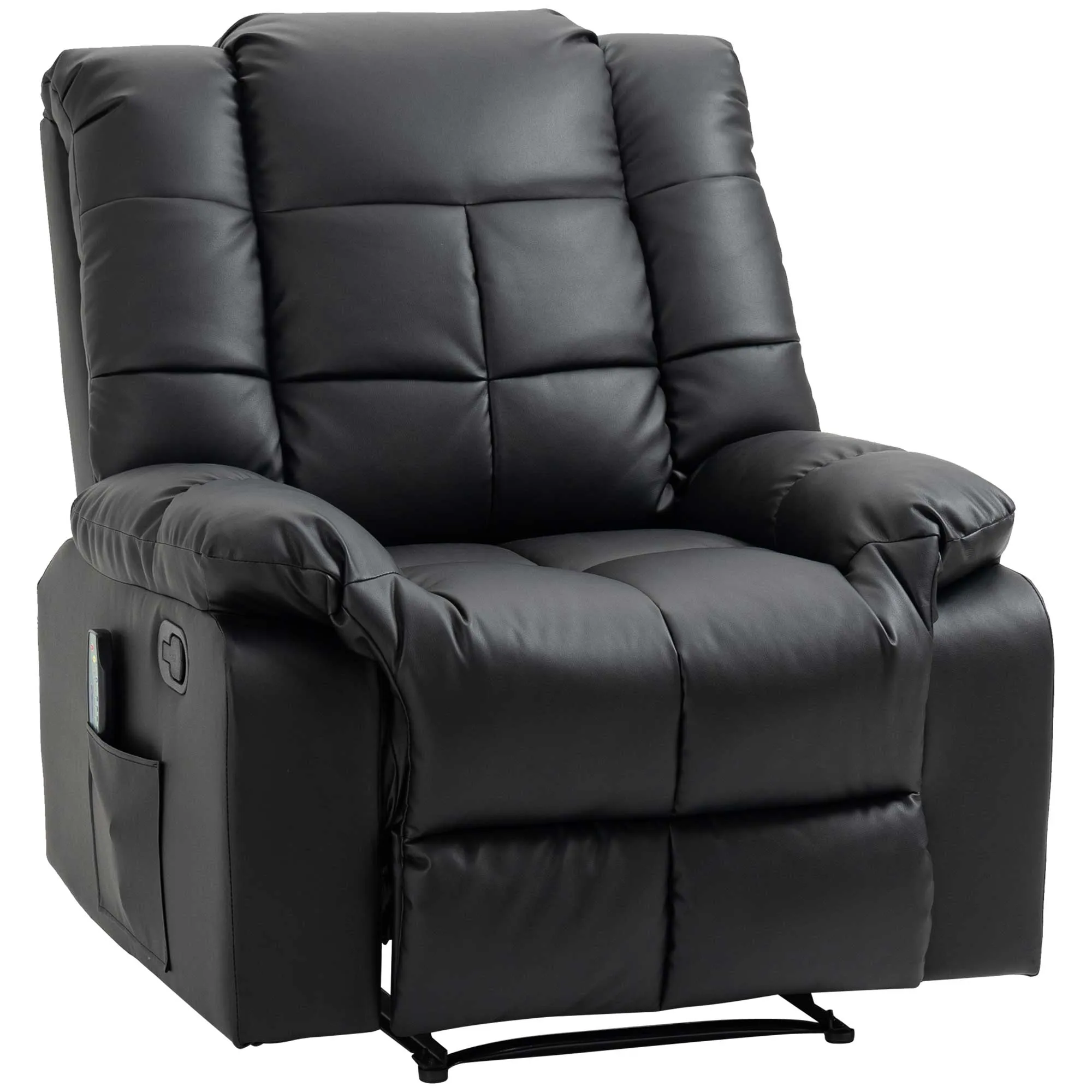 Massagesessel Schwarz 94L x 99B x 99H cm mit 8 Vibrationspunkten