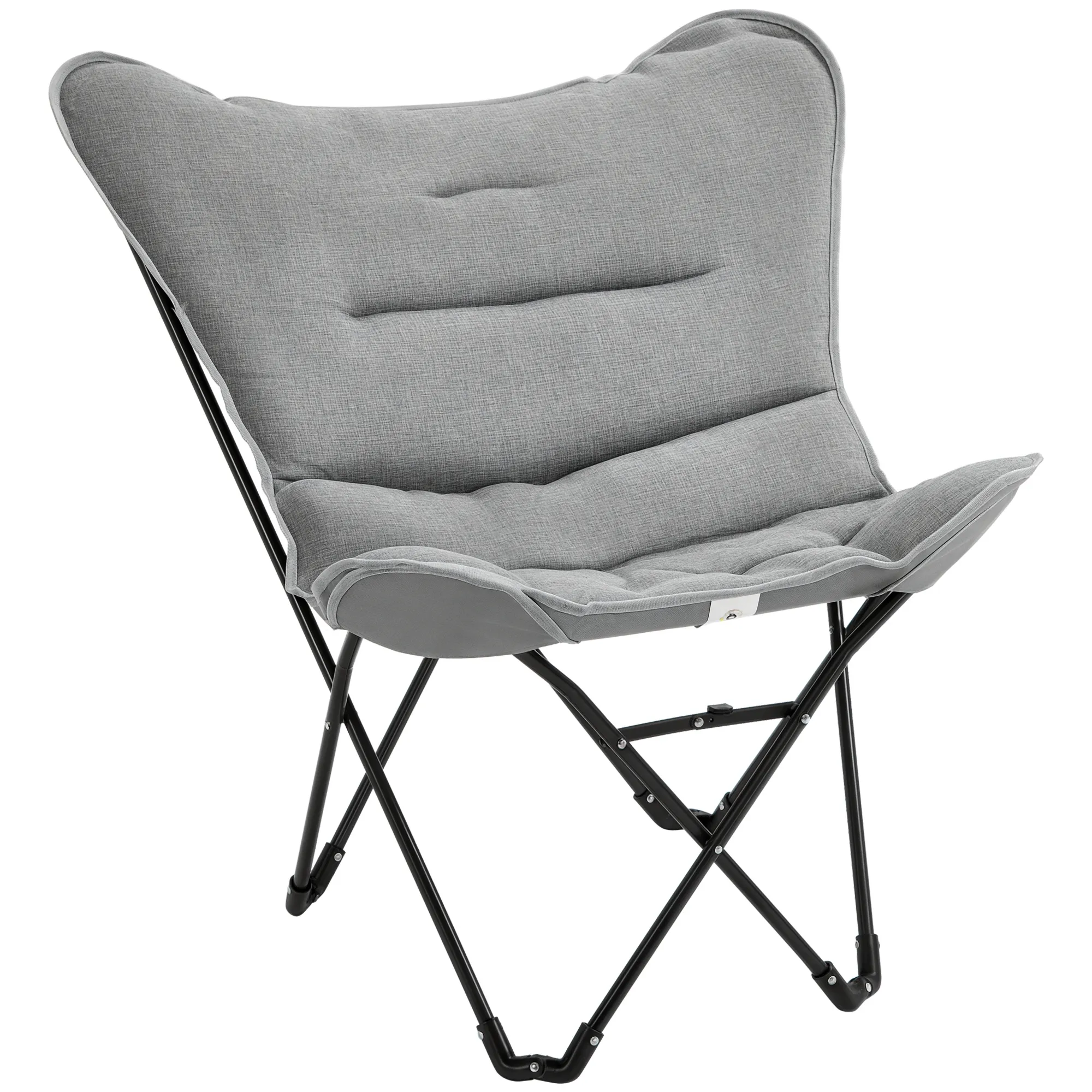Faltbarer Campingsessel 88L x 74B x 84H cm in Hellgrau