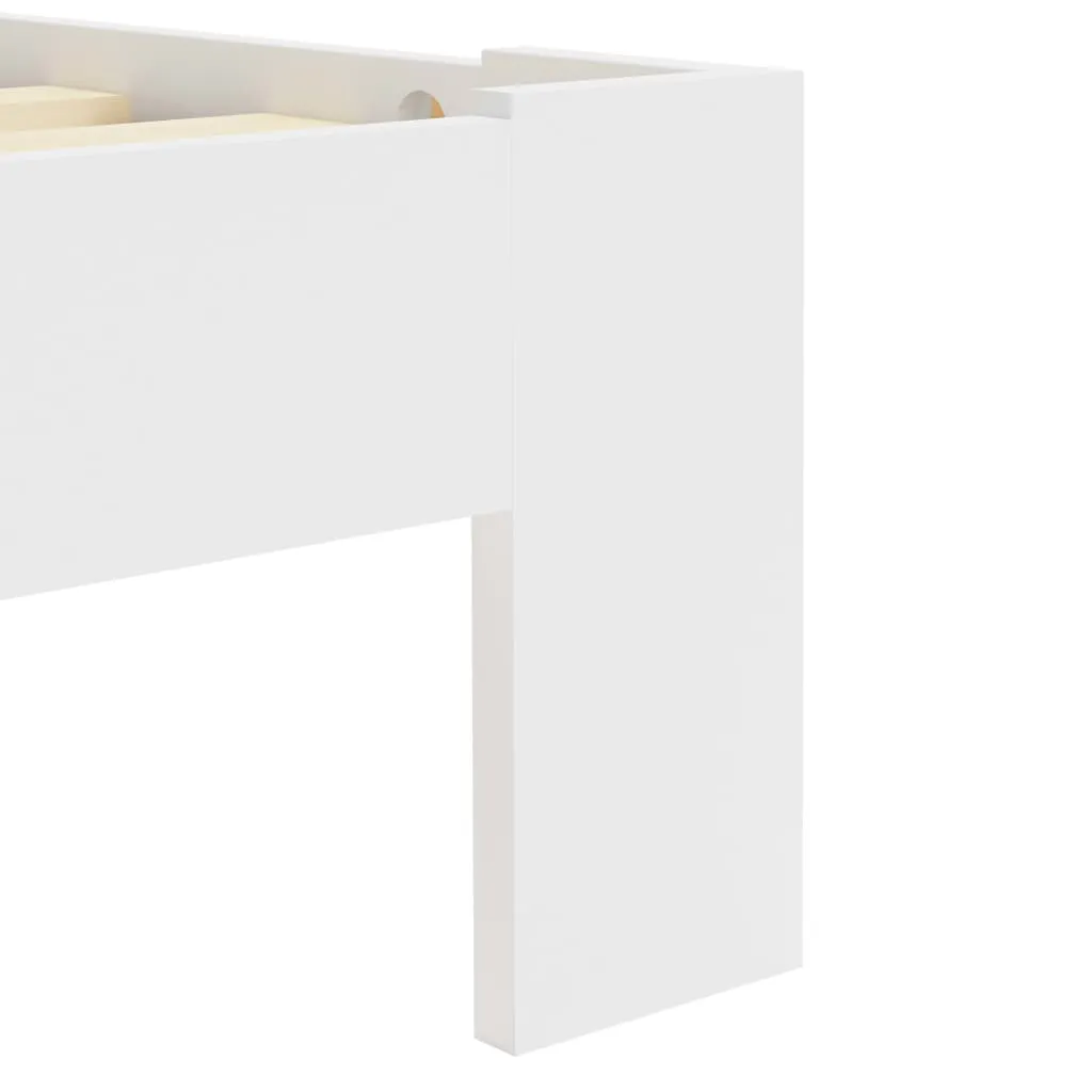 Massivholz Bettrahmen Weiß 213 x 95 x 66 cm für 90 x 200 cm Matratze