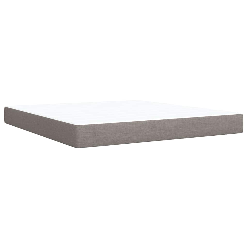 Boxspringbett Taupe 180x200 cm mit LED-Lichtern und Topper