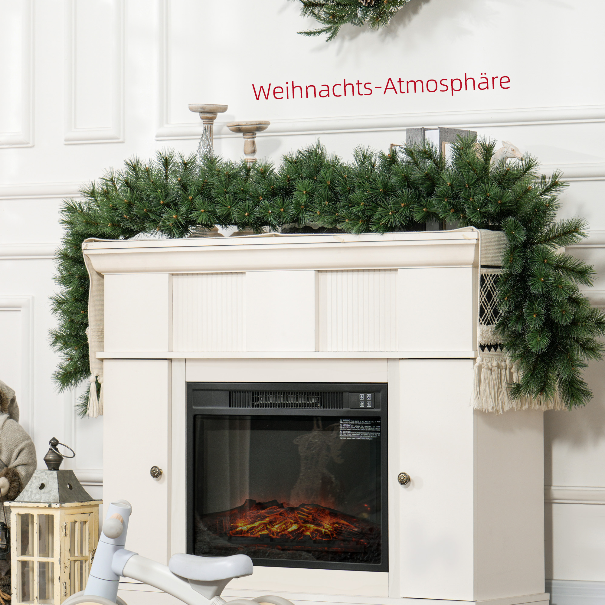 Weihnachtsgirlande 1,8 m Grün mit flexiblen Zweigen
