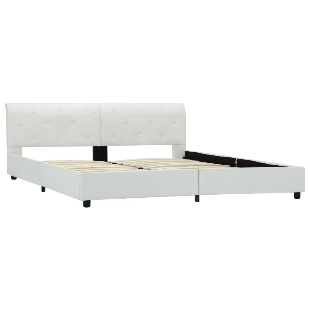 Eleganter Bettrahmen 212x164x64 cm in Weiß