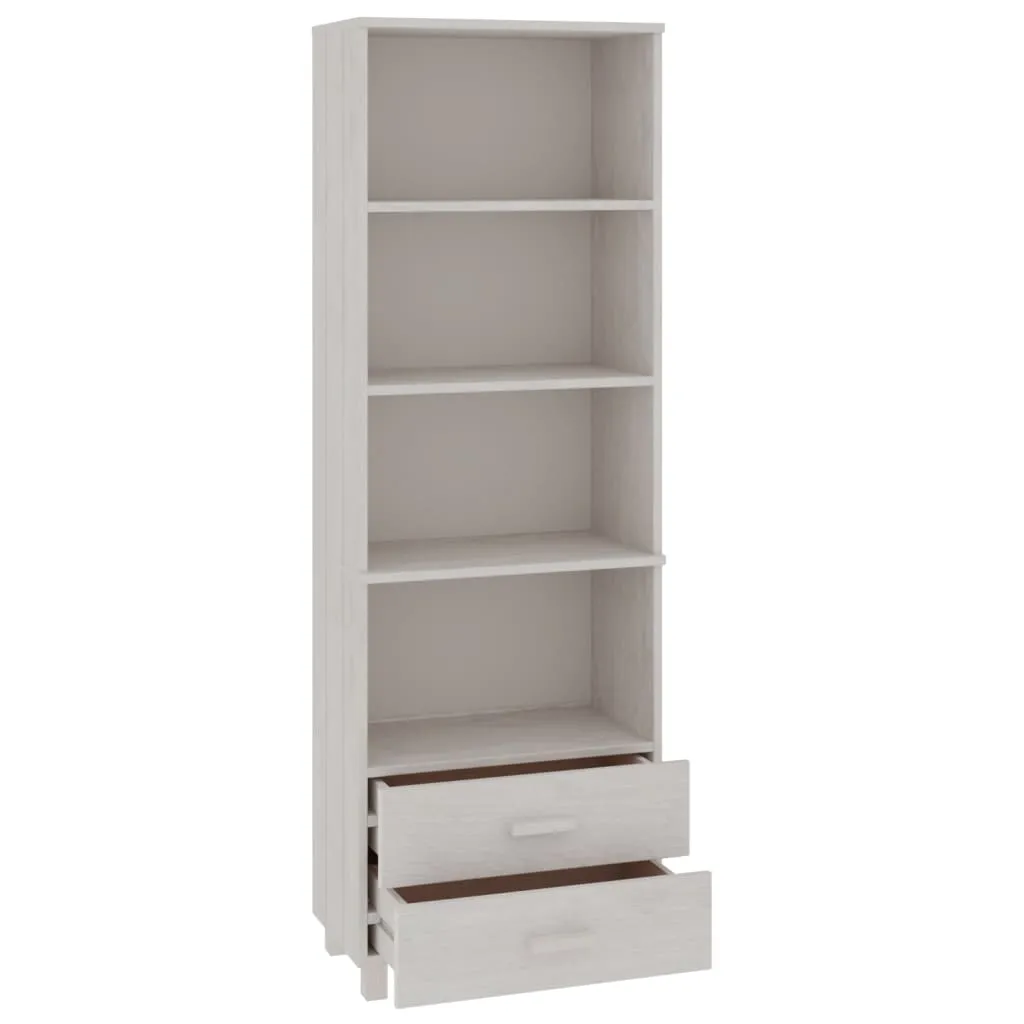 Highboard HAMAR Weiß 60x35x180 cm Massivholz Kiefer