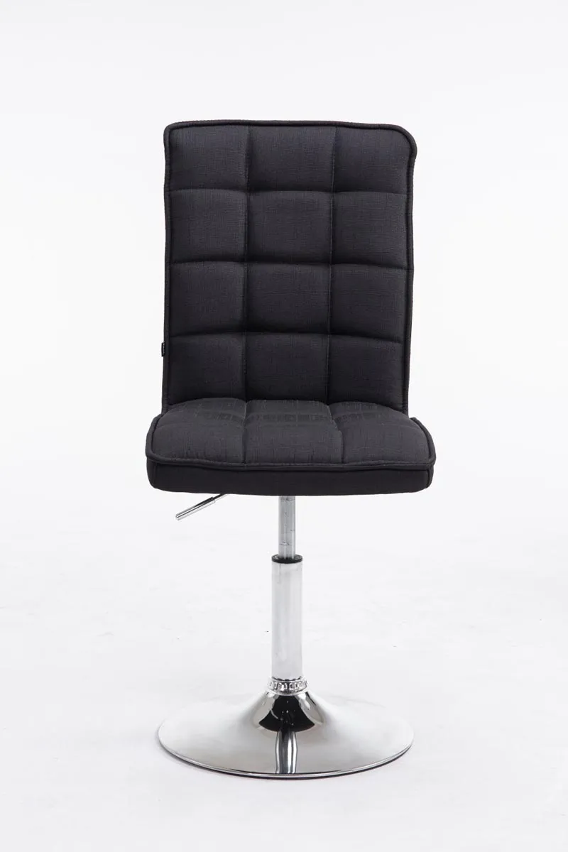 Esszimmerstuhl Peking V2 Stoff 90-104x43x59 cm schwarz