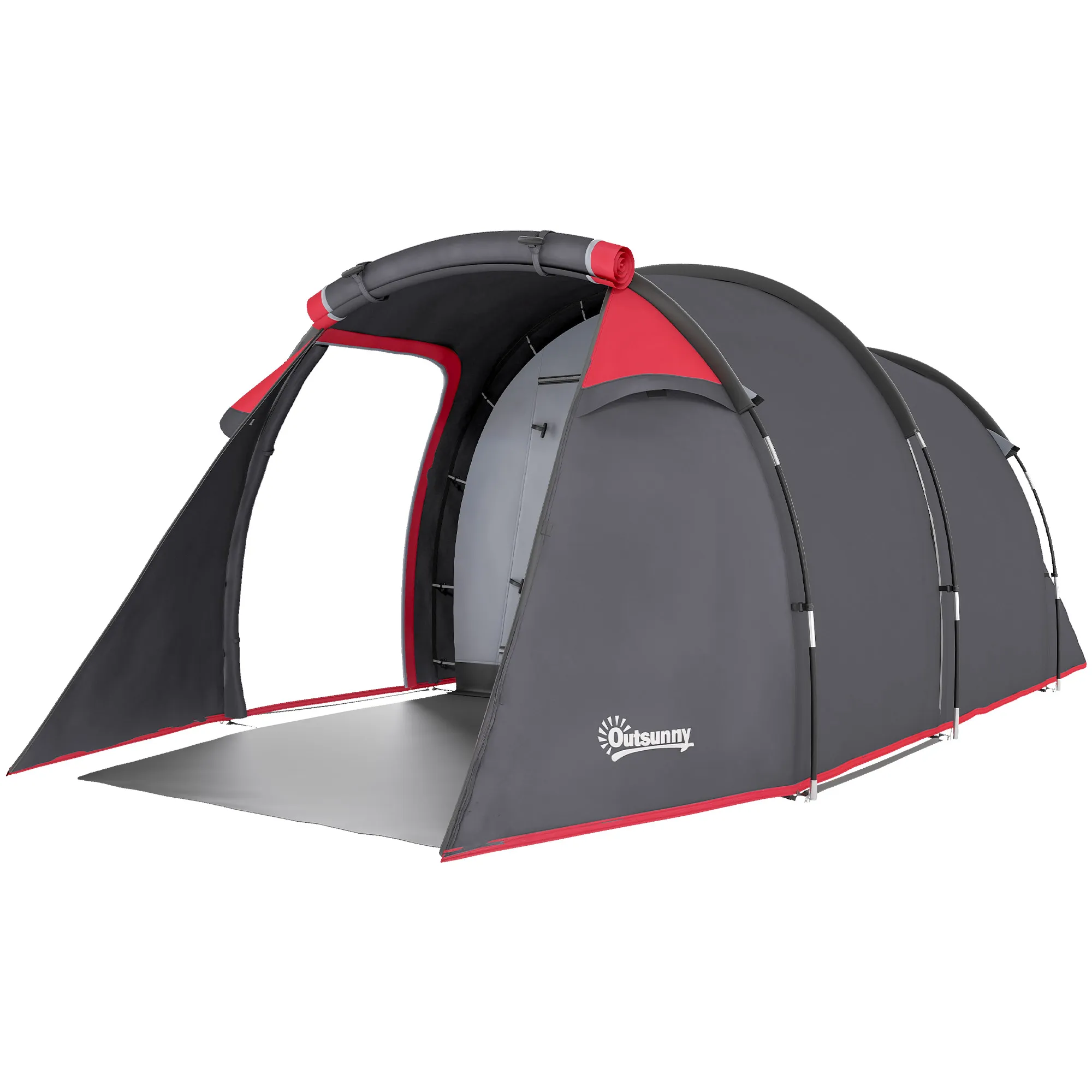 Campingzelt 2-3 Personen 426x206x154 cm Dunkelgrau