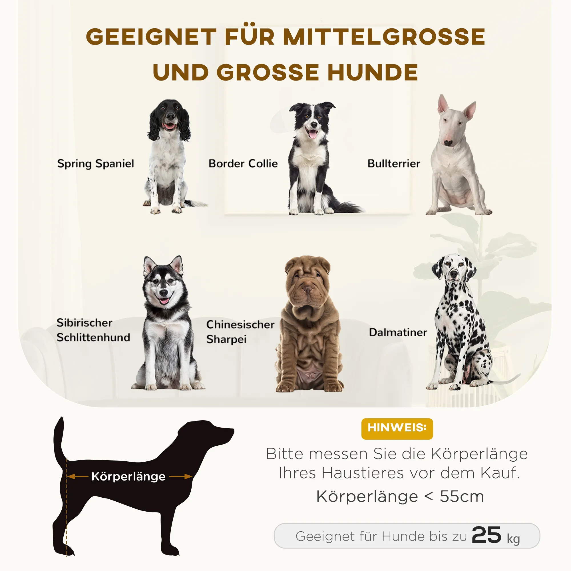 Hundesofa für mittelgroße Hunde bis 25 kg, Dunkelgrau