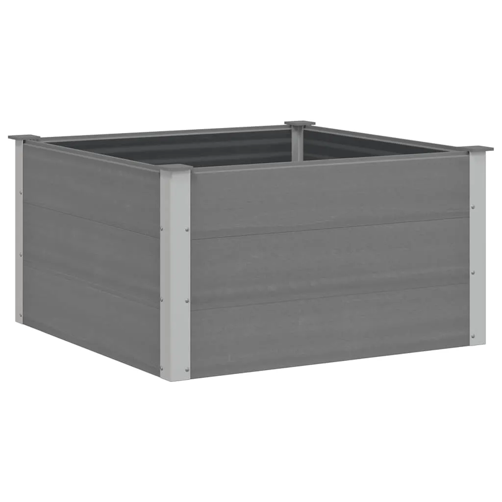 Garten-Hochbeet WPC 100 x 100 x 54 cm Grau