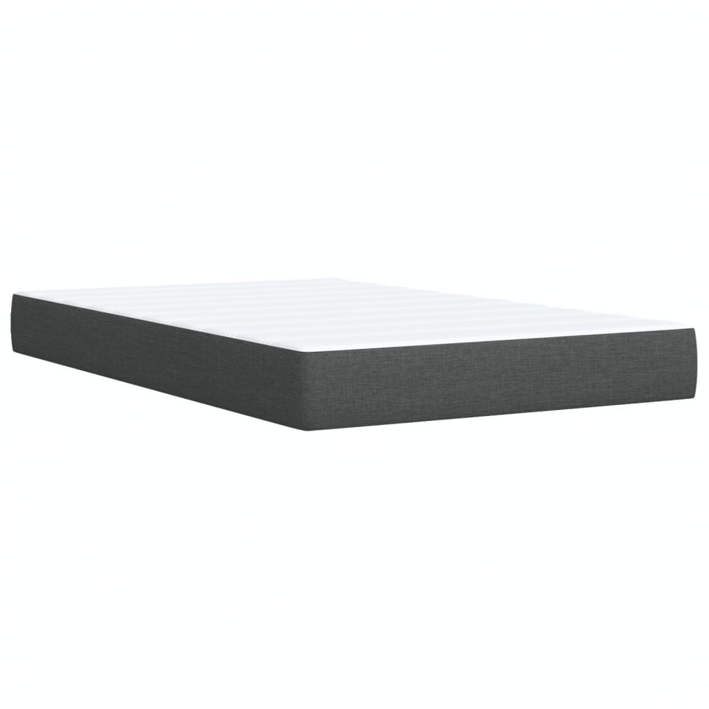 Boxspringbett 120x190 cm mit LED-Beleuchtung, Dunkelgrau, Stoff