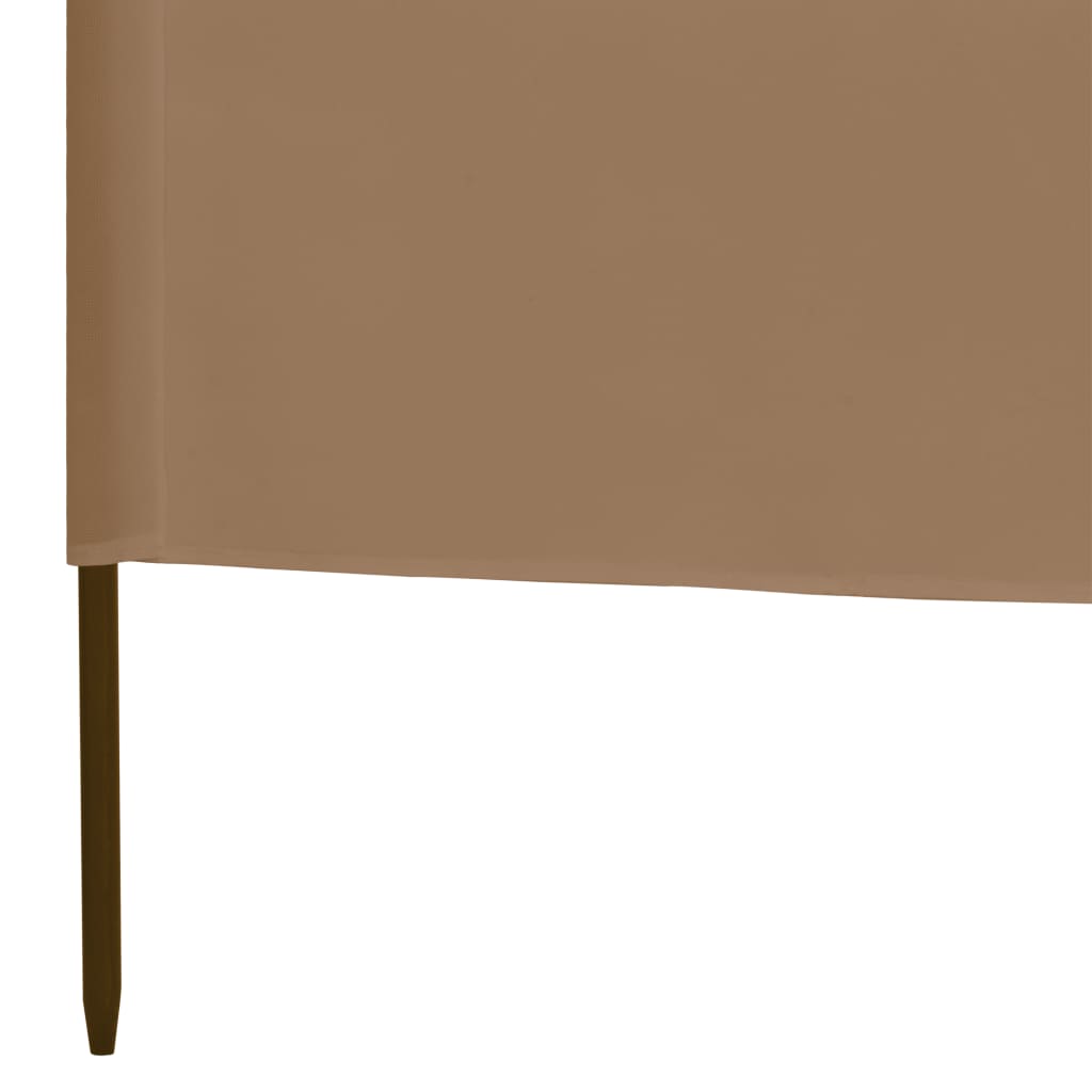 Faltbarer Windschutz 400 x 160 cm in Taupe