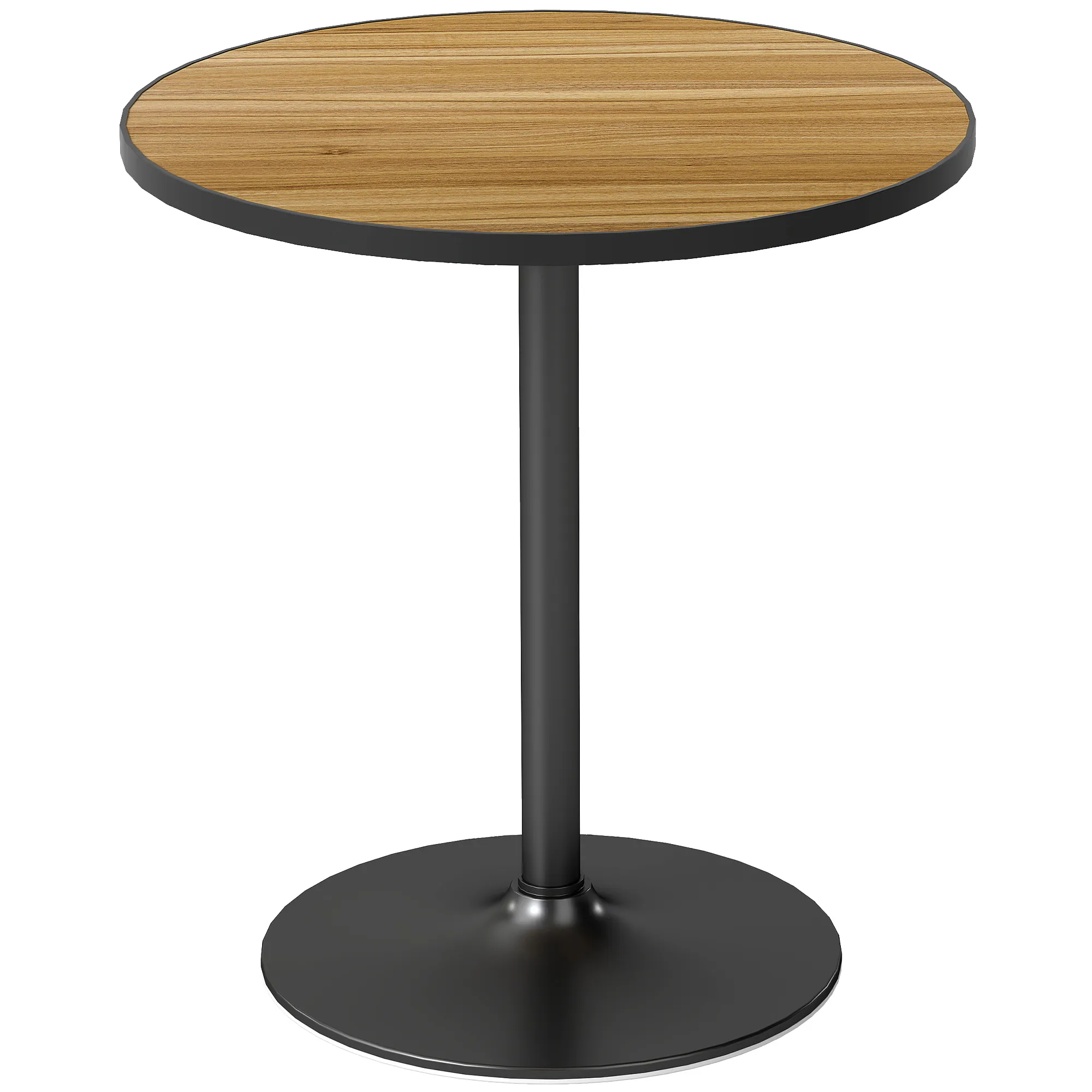 Runder Esstisch, Eichenholzoptik, kompaktes Design, für 2-4 Personen, Eiche