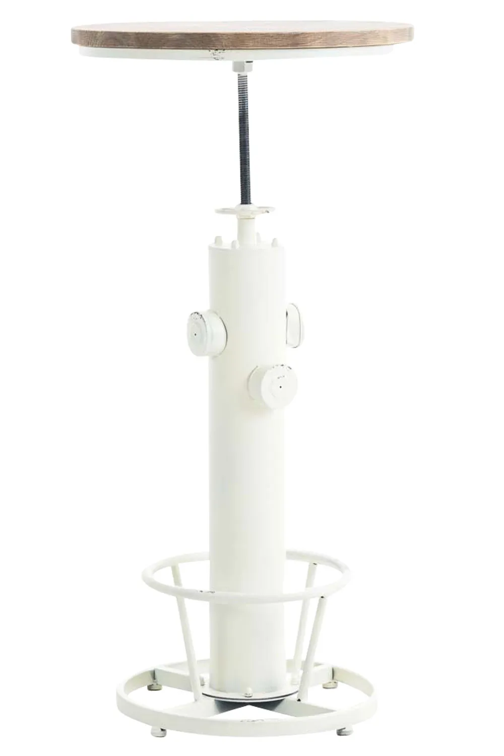 Stehtisch Ruhr Massivholz 54 cm antik weiß