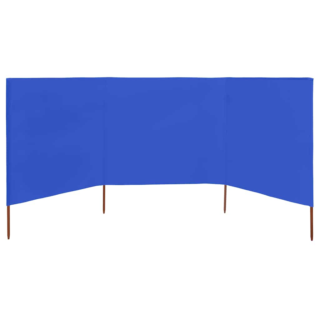 Faltbarer Windschutz 400 x 120 cm in Azurblau
