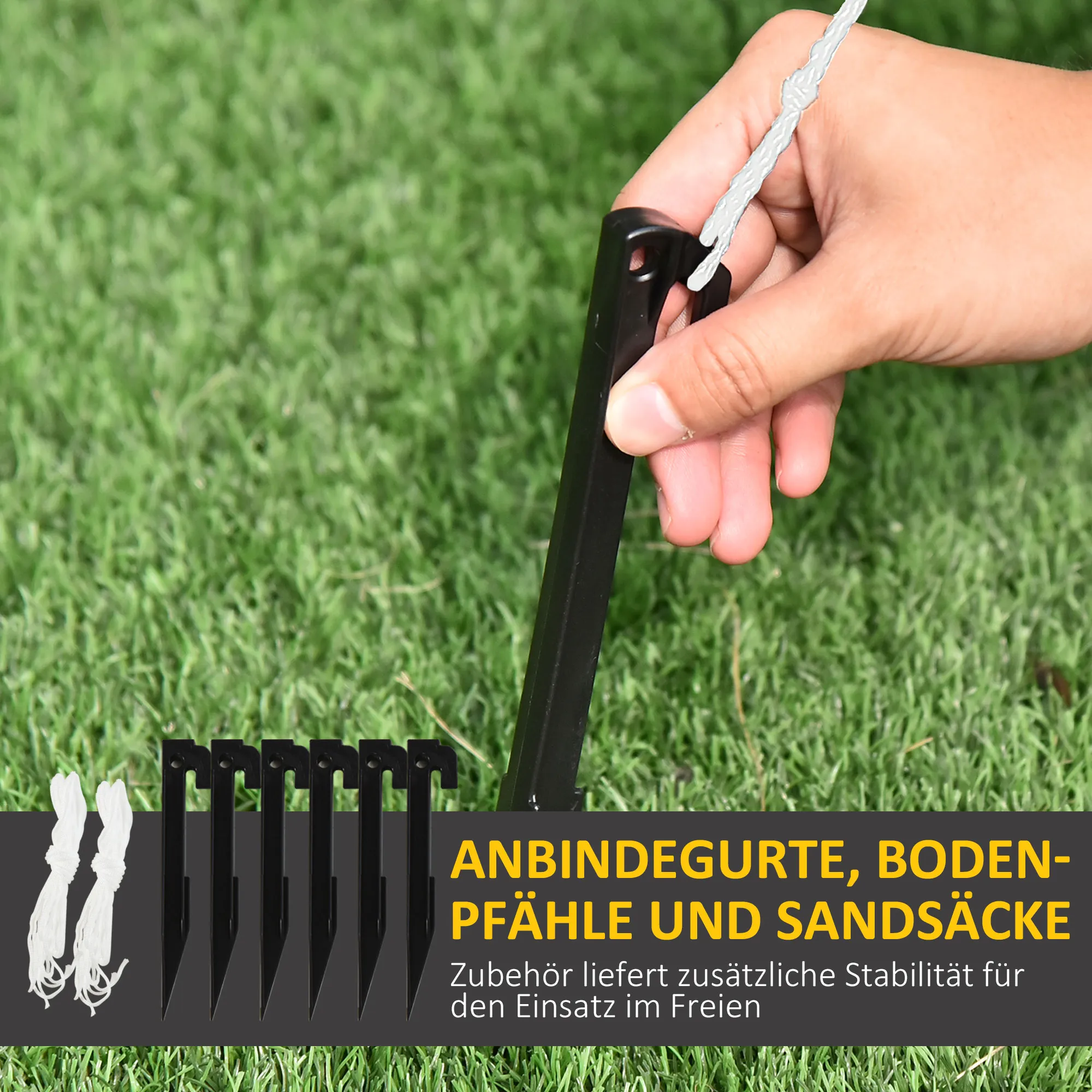 Aufblasbarer Weihnachtsmann mit LED-Beleuchtung inkl. Gebläse, Halteseilen, Bodenspieße, Sandsäcke,140cm x 85cm x 250cm