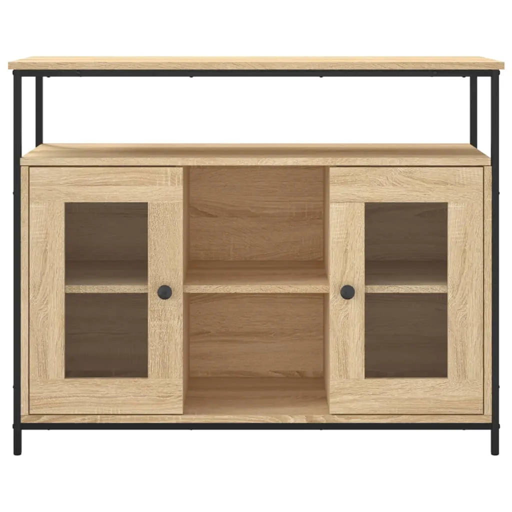 Klassisches Sideboard 100 x 35 x 80 cm in Sonoma-Eiche