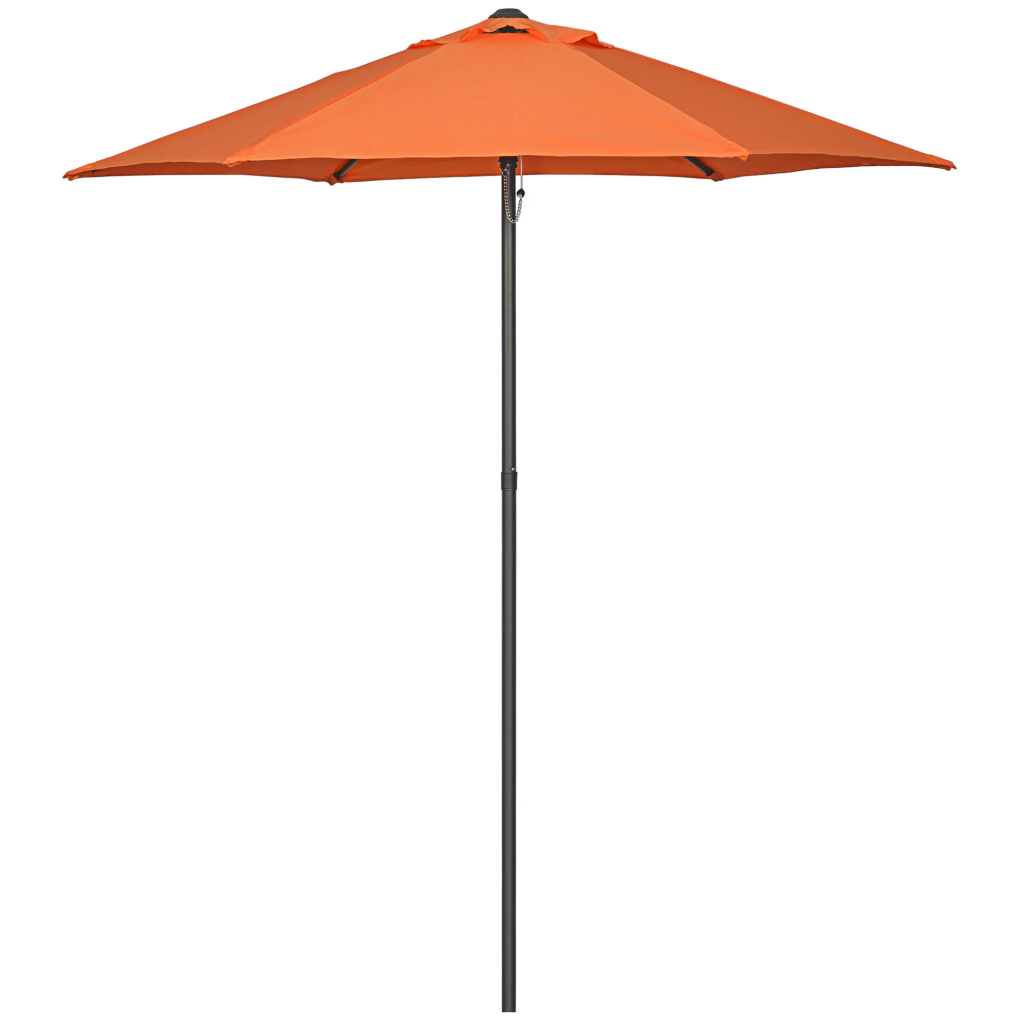 Gartentisch-Sonnenschirm Ø1,96 m Orange mit Aluminiumgestell
