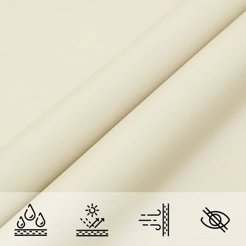 Sonnensegel 2,5 x 3 m Creme aus PU-beschichtetem Oxford-Gewebe