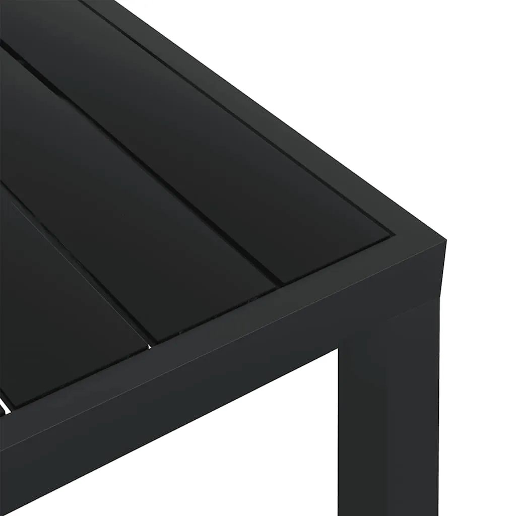 Wetterfester Gartentisch 80 x 80 x 74 cm in Schwarz