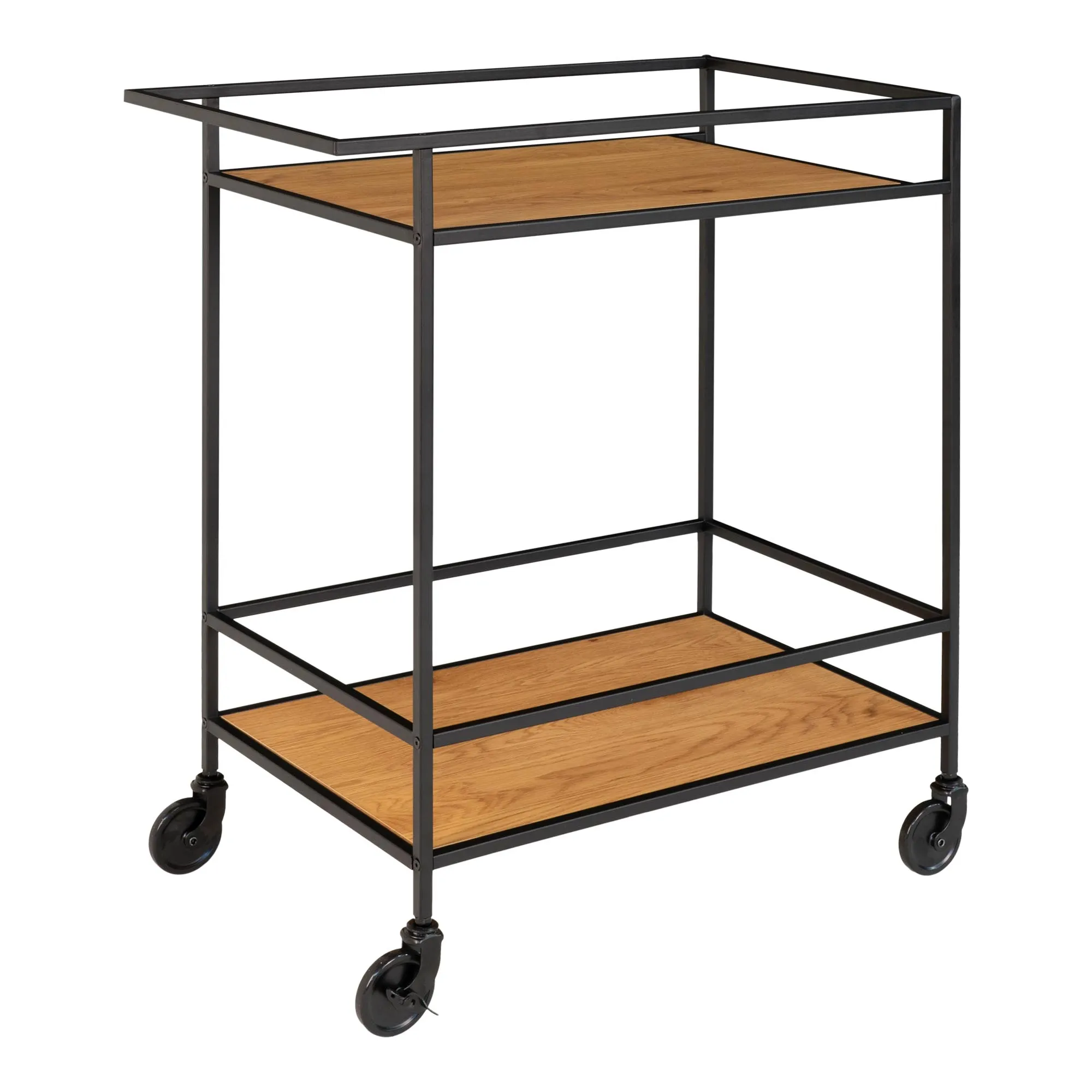 tinkaro Barwagen Vita 2 Regalböden 68 x 40 x 79 cm Eiche Natur