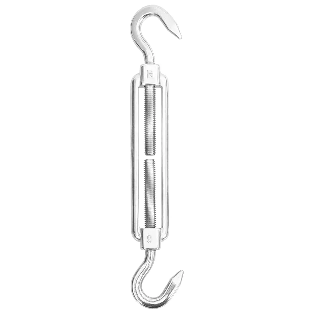 Sonnensegel Montagesatz Edelstahl 65x40 mm Silber Zubehörset