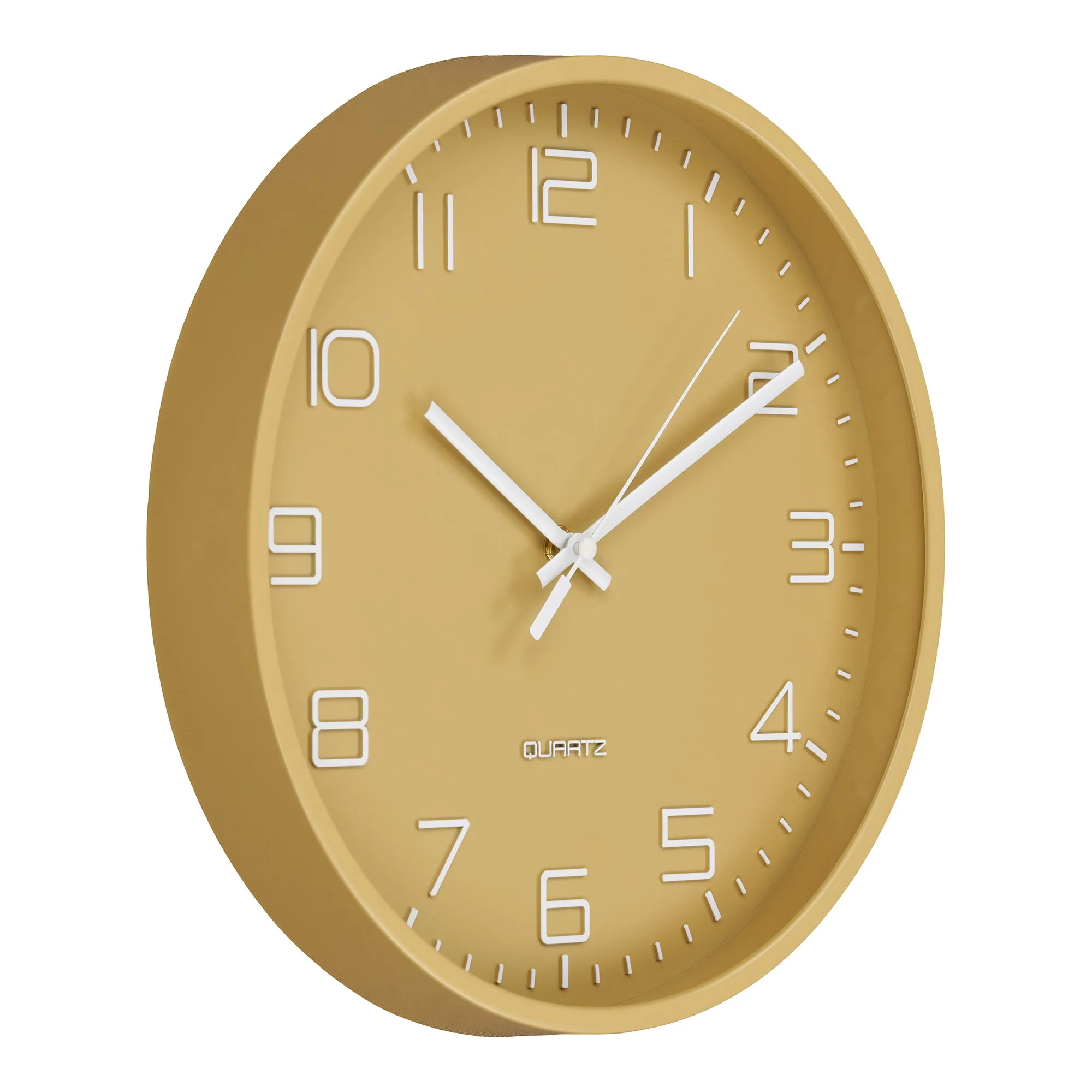 tinkaro Wanduhr lautlos ø30 cm Ocker