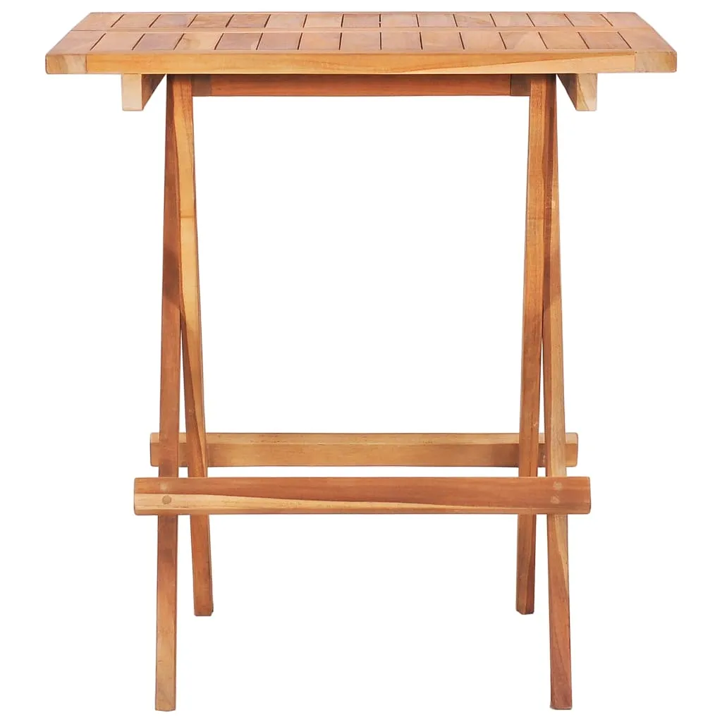 Elegantes Bistro-Set aus Naturholz, 60x60x65 cm, naturfarben