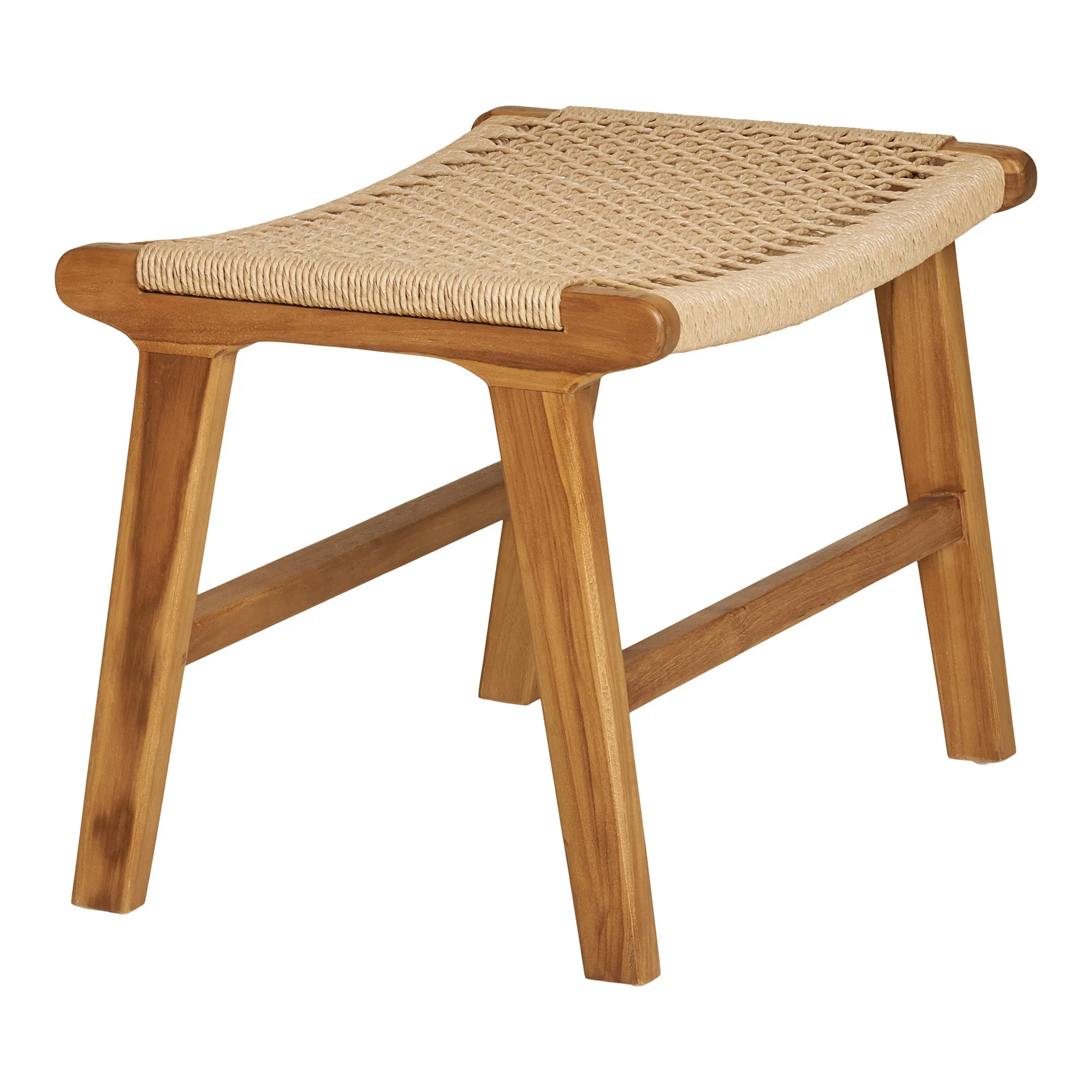 tinkaro Fußhocker Teak 60 x 40 x 42 cm Natur